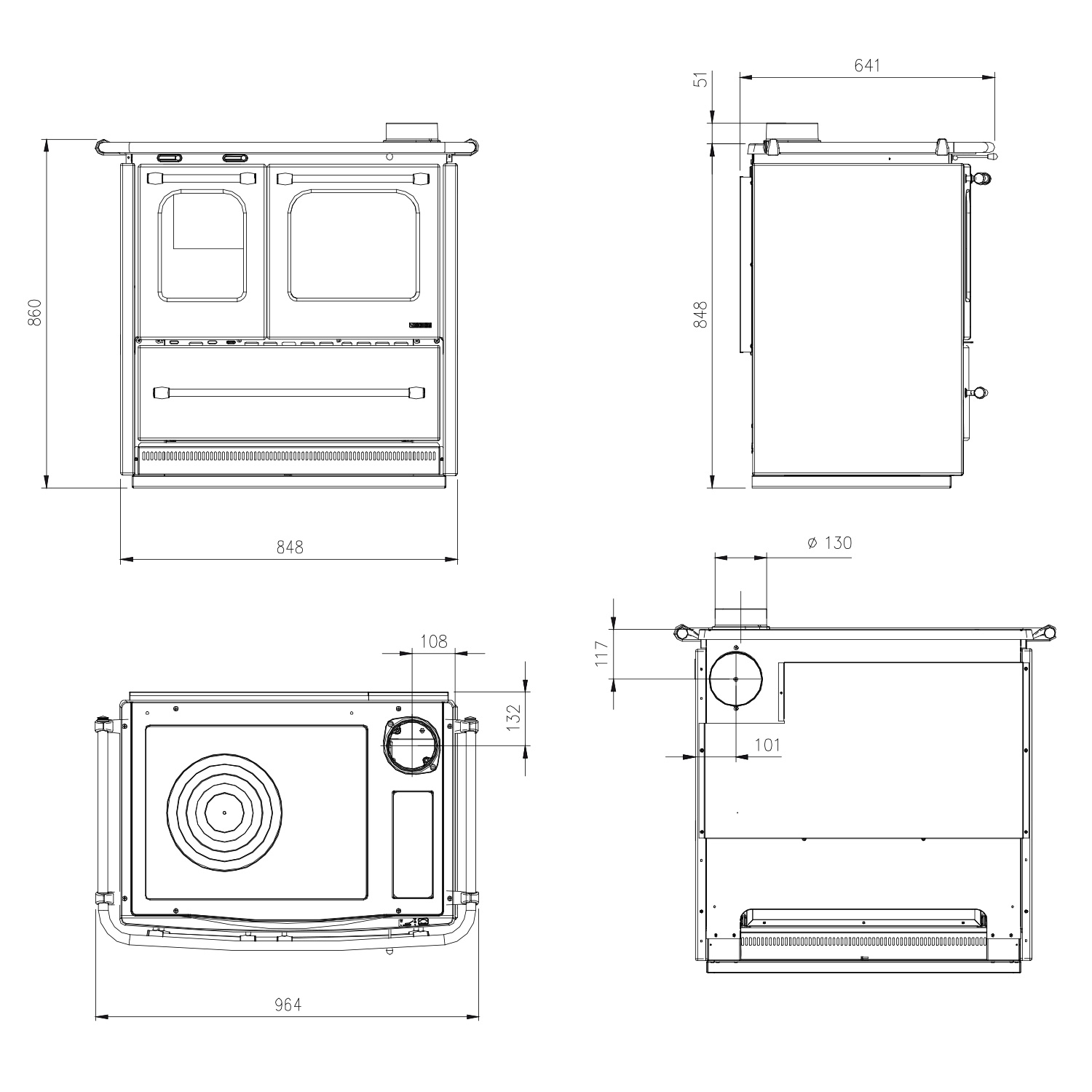 La Nordica Sovrana Easy Evo 2.0 Küchenofen Stahl Schwarz La Nordica Sovrana Easy Evo 2.0 Küchenofen Stahl Schwarz