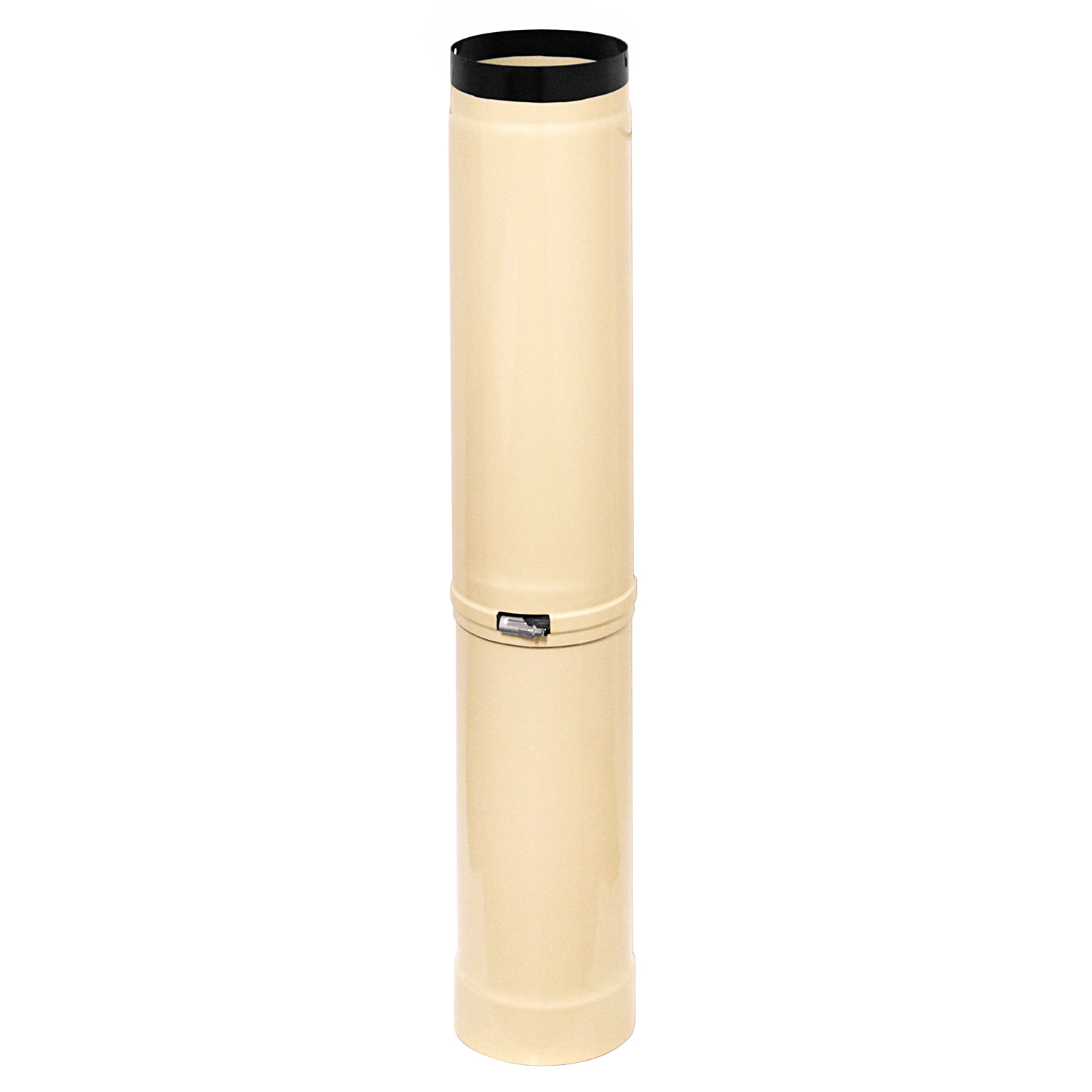 Raik Rauchrohr / Ofenrohr Emaille 120mm - Länge 500 mm Teleskoprohr Elfenbein