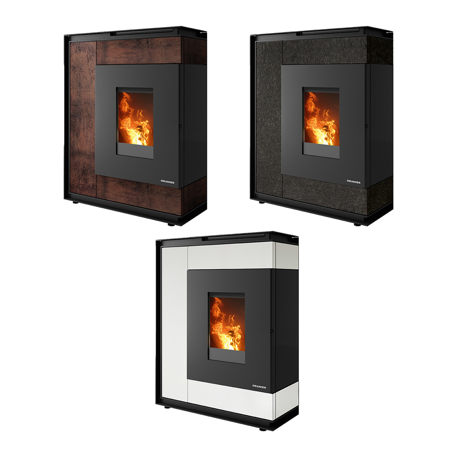 Oranier Boreas Pelletofen Sintered Stone Schiefer LAS