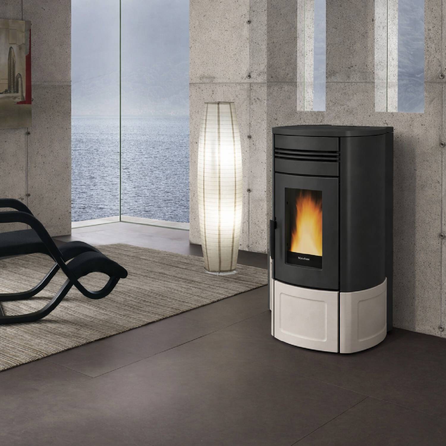 Extraflame NORIS PLUS LUX - Weiss Pelletofen EVOLUTION LINE