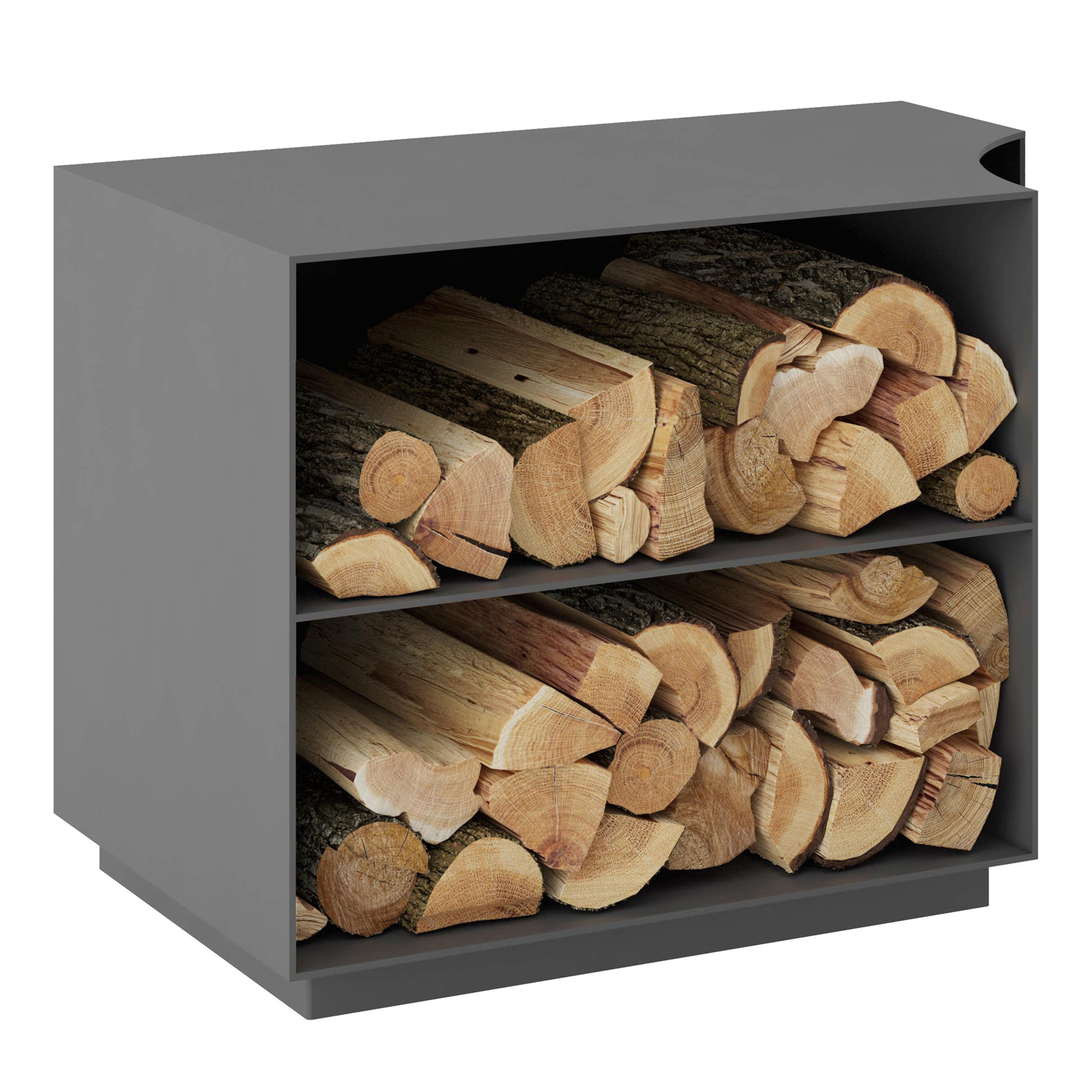 Spartherm Holzfach für Passo XS seitlich links Titan Spartherm Holzfach für Passo XS seitlich links Titan