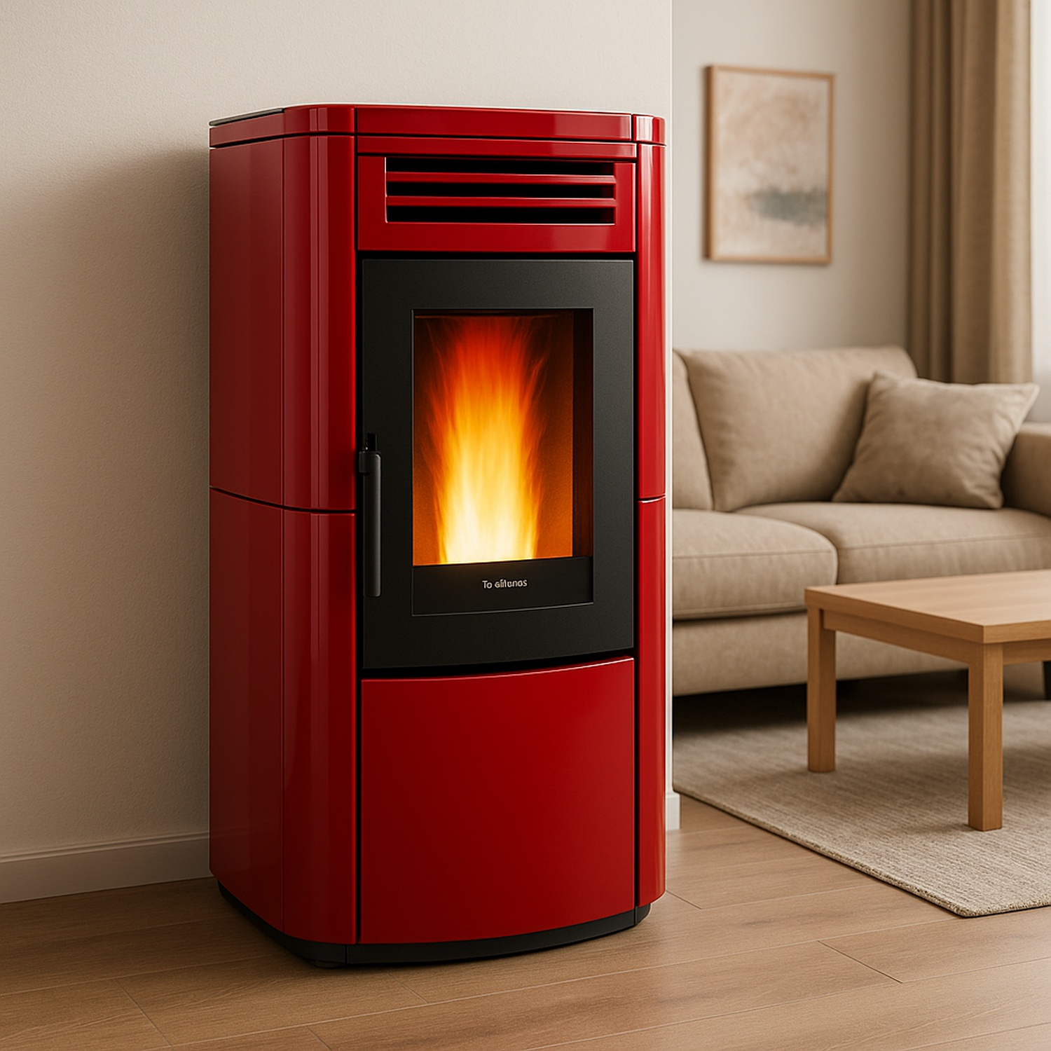 Extraflame TERRY PLUS - Bordeauxrot Pelletofen EVOLUTION LINE