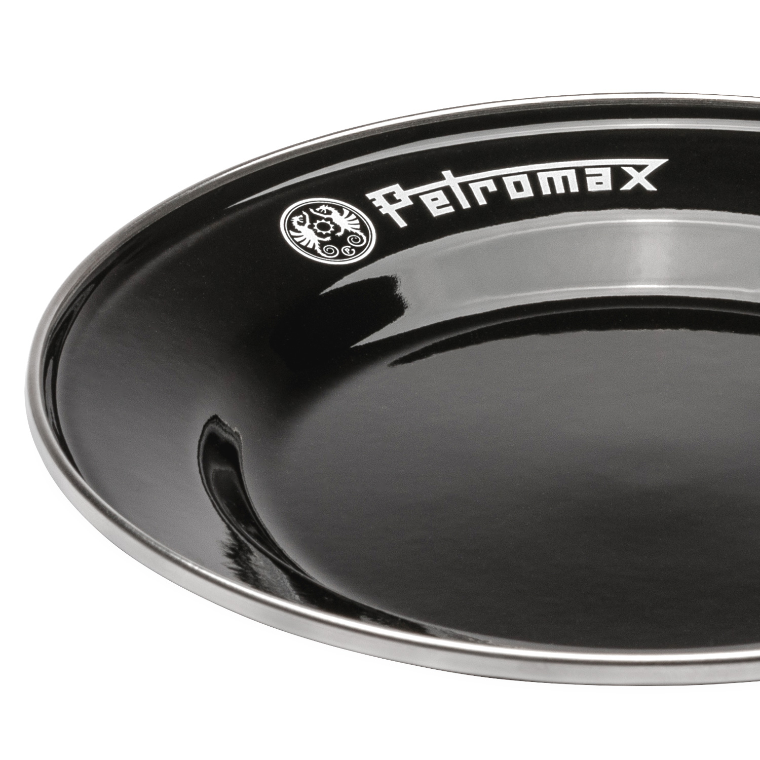 Petromax Emaille-Teller Schwarz 2er-Set Ø 18 cm Petromax Emaille-Teller Schwarz 2er-Set Ø 18 cm
