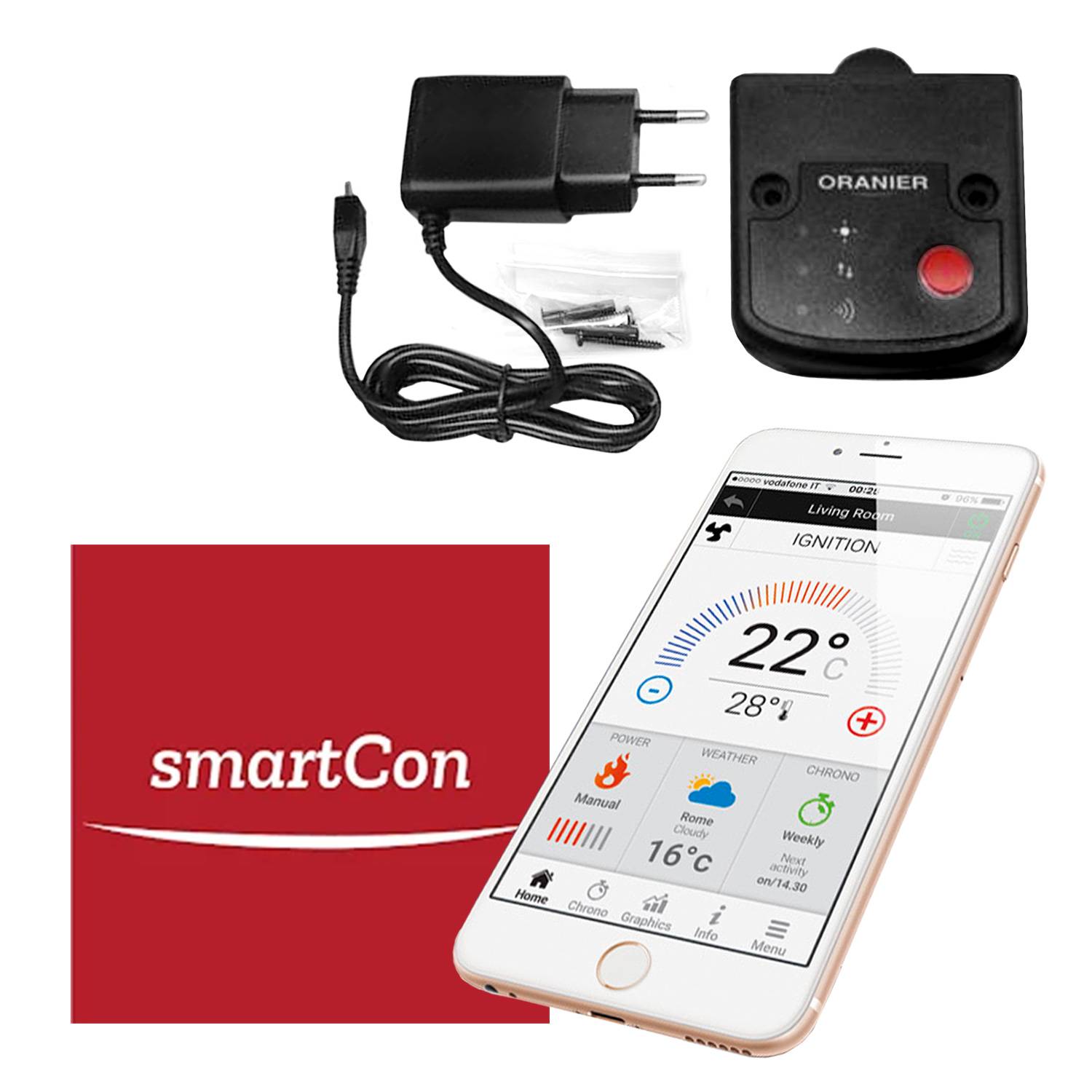Justus smartCon-WiFi-Modul App für Pelletöfen