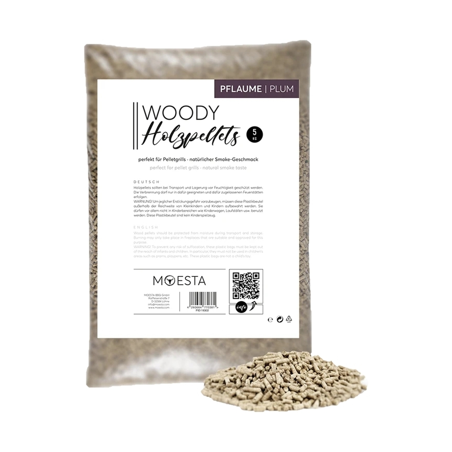 Moesta Holzpellets Pflaume 5kg