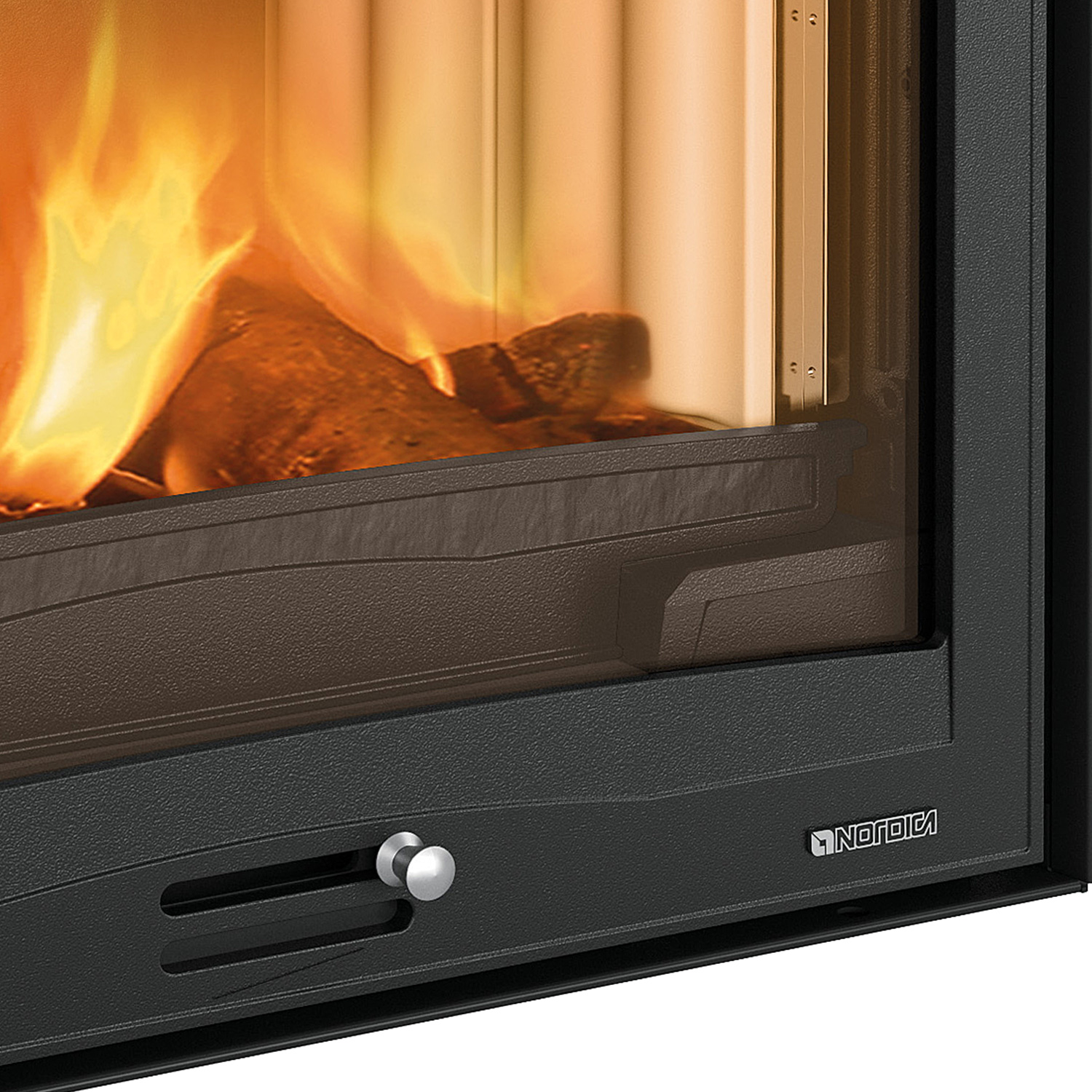 La Nordica Inserto 70.16 Ventilato Kamineinsatz Stahl Schwarz