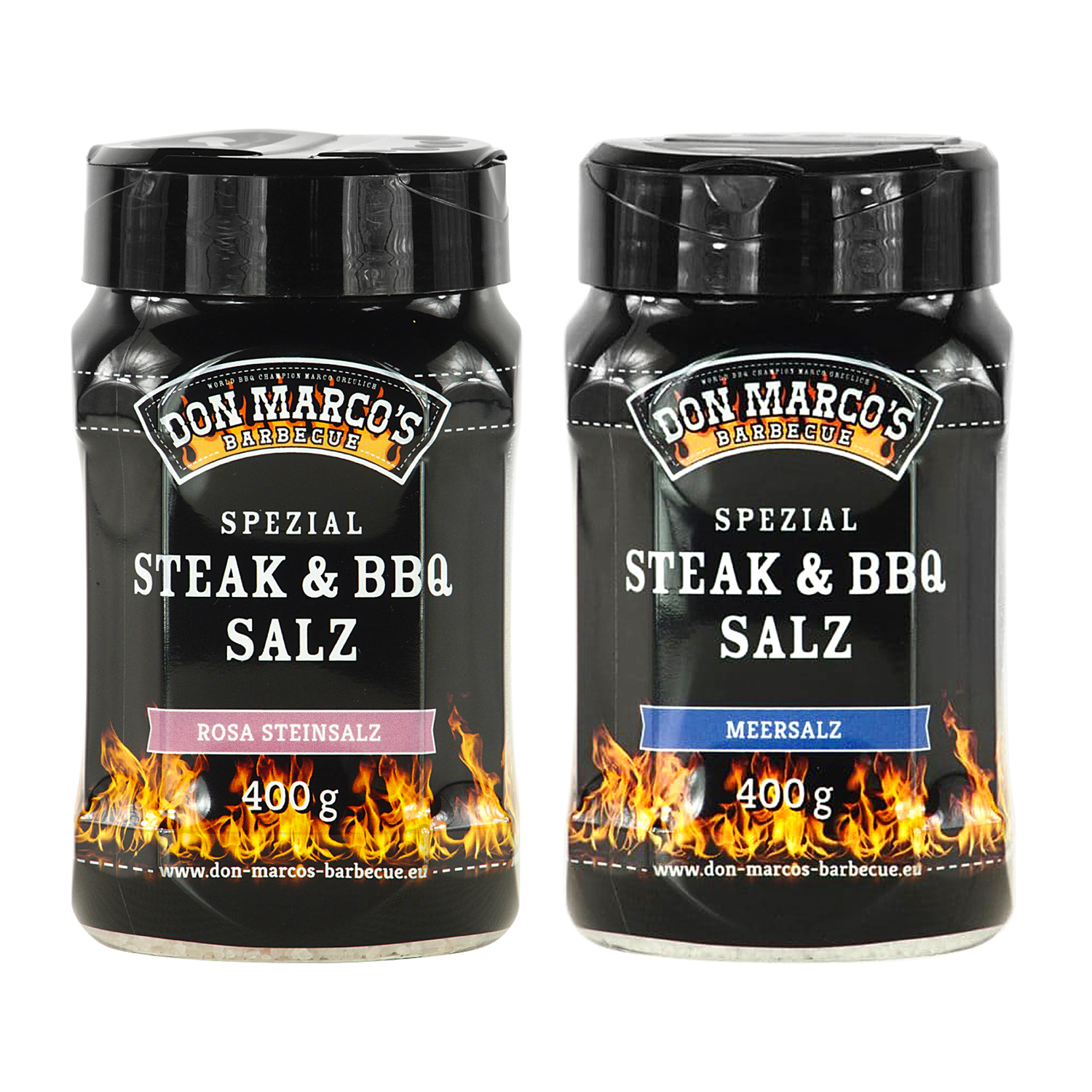 Don Marco´s Spezial Steak & BBQ Salz Set: Rosa Steinsalz & Meersalz Don Marco´s Spezial Steak & BBQ Salz Set: Rosa Steinsalz & Meersalz