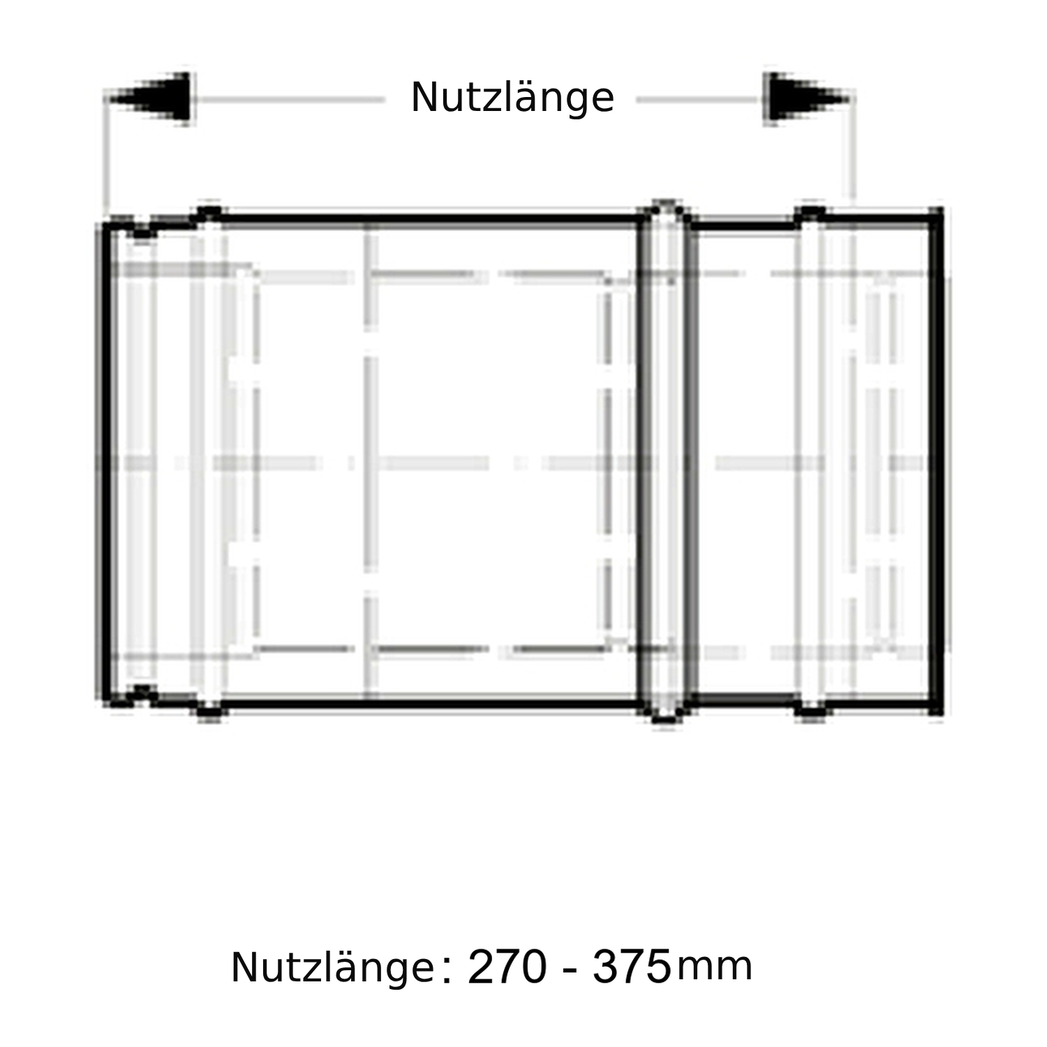 Schiedel ICS Rohrausgleichselement 270 mm-375 mm ICS Ø200 doppelwandig glänzend