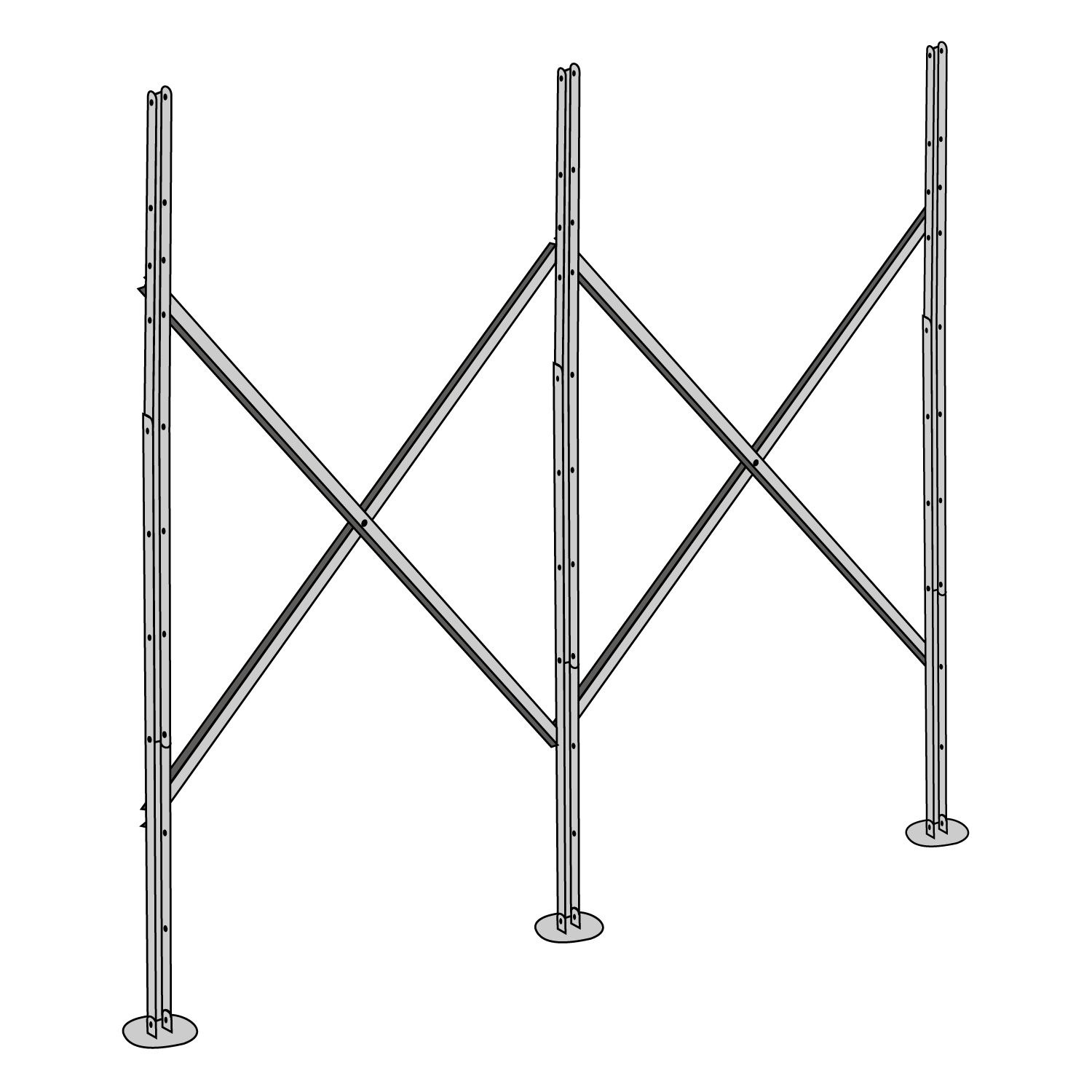 Flachdachständer / Flachdachgestell für Röhrenkollektor 58/22 Flachdachständer / Flachdachgestell für Röhrenkollektor 58/22