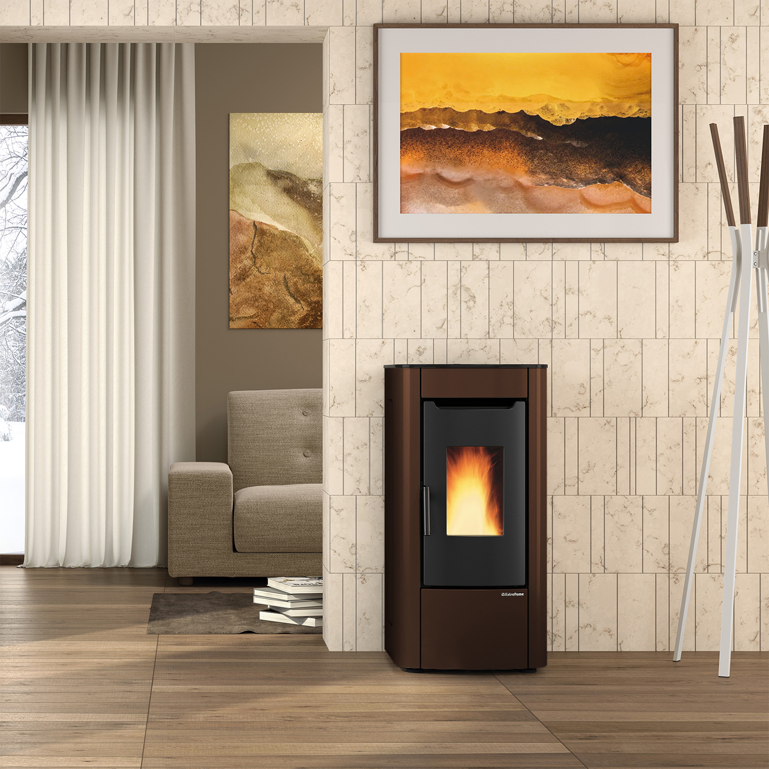 Extraflame Prestige Line Sabry 5.0 Evo Pelletofen Bronze