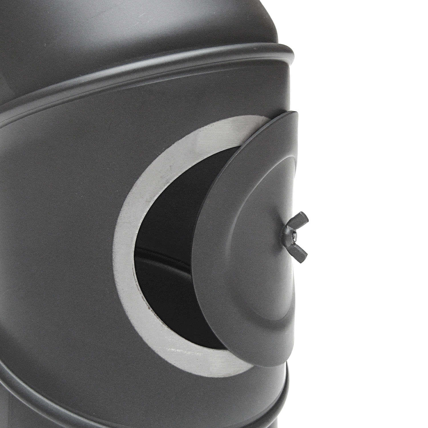 Raik Basic Rauchrohrbogen 150mm gussgrau 0-90° mit Tür für Rauchrohr / Ofenrohr
