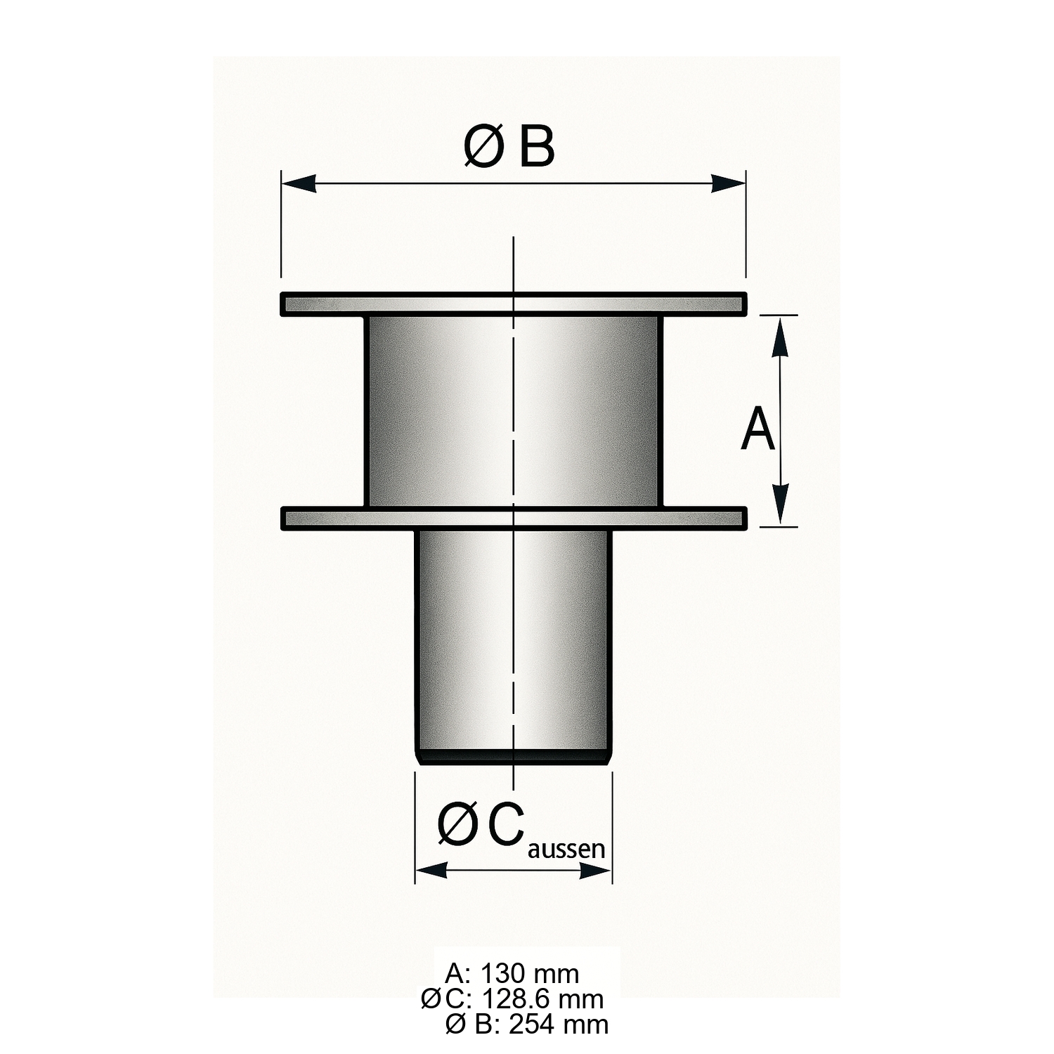 Schiedel PRIMA PLUS Regenhaube AntiSplash Deckel klappbar Ø130 mm einwandig glänzend