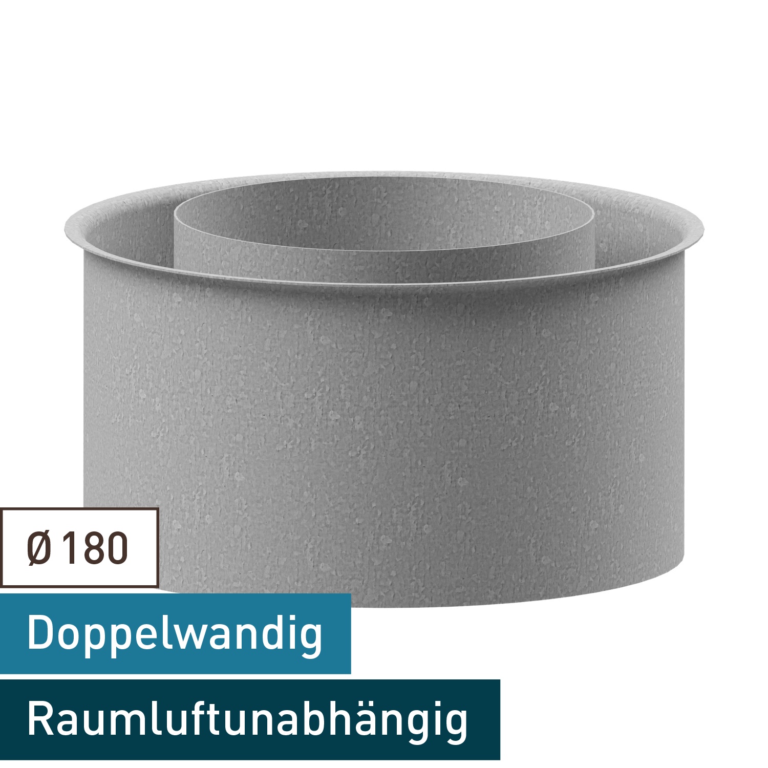 Raik Lifestyle DUO Wandfutter 180mm für Rauchrohr / Ofenrohr