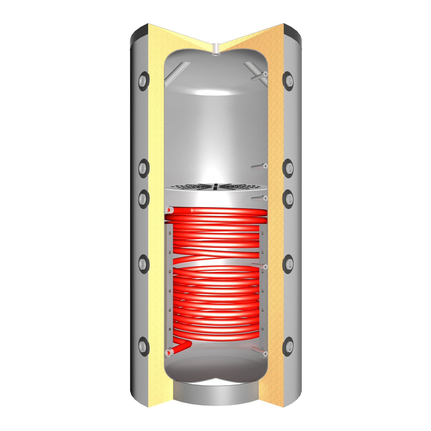 Pufferspeicher TPSLR 825 (718 Liter) mit Schichtladesystem 1x Solarwärmetauscher | Neodul-Isolierung Pufferspeicher TPSLR 825 (718 Liter) mit Schichtladesystem 1x Solarwärmetauscher | Neodul-Isolierung