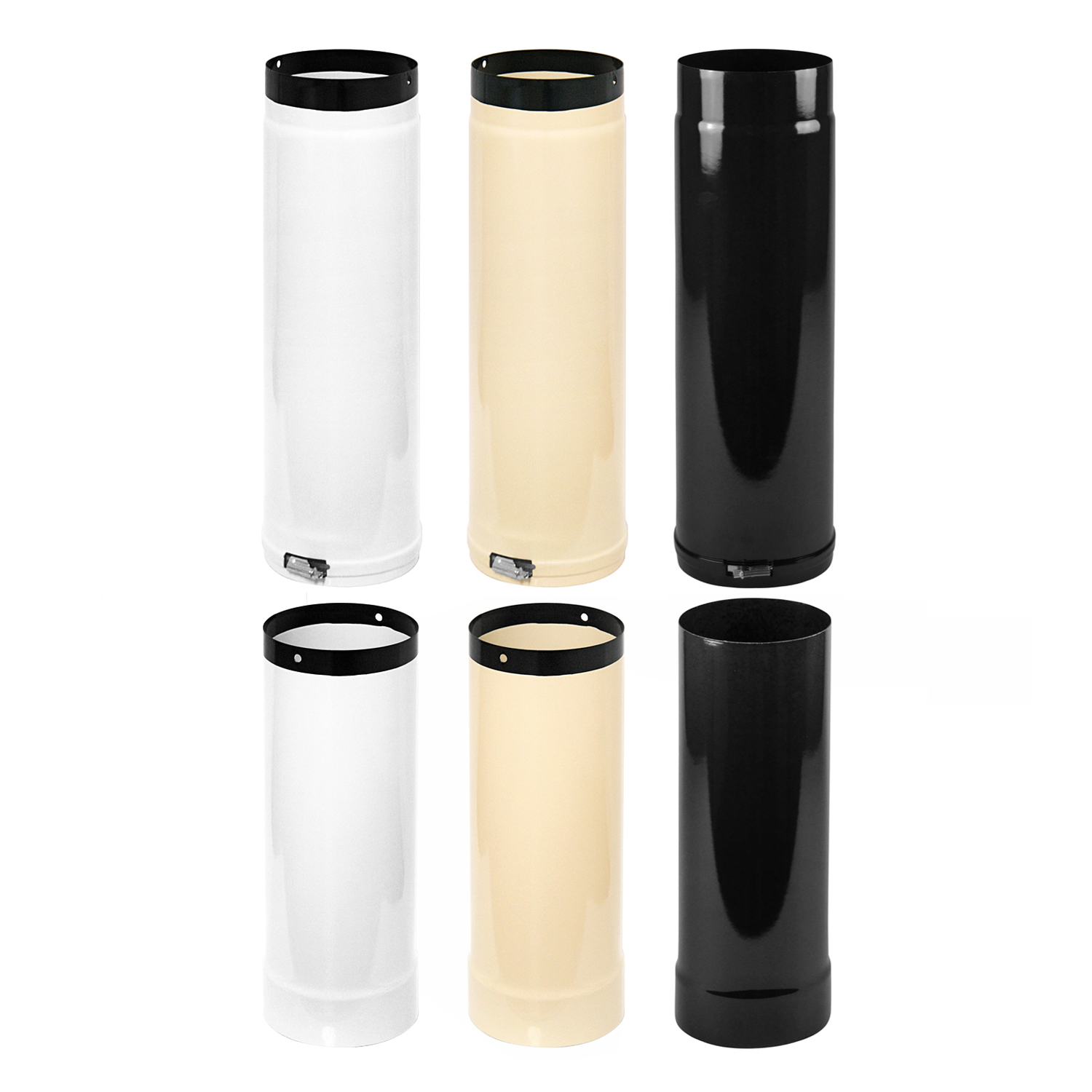 Raik Rauchrohr / Ofenrohr Emaille 130mm - Teleskoprohr Schwarz Raik Rauchrohr / Ofenrohr Emaille 130mm - Teleskoprohr Schwarz