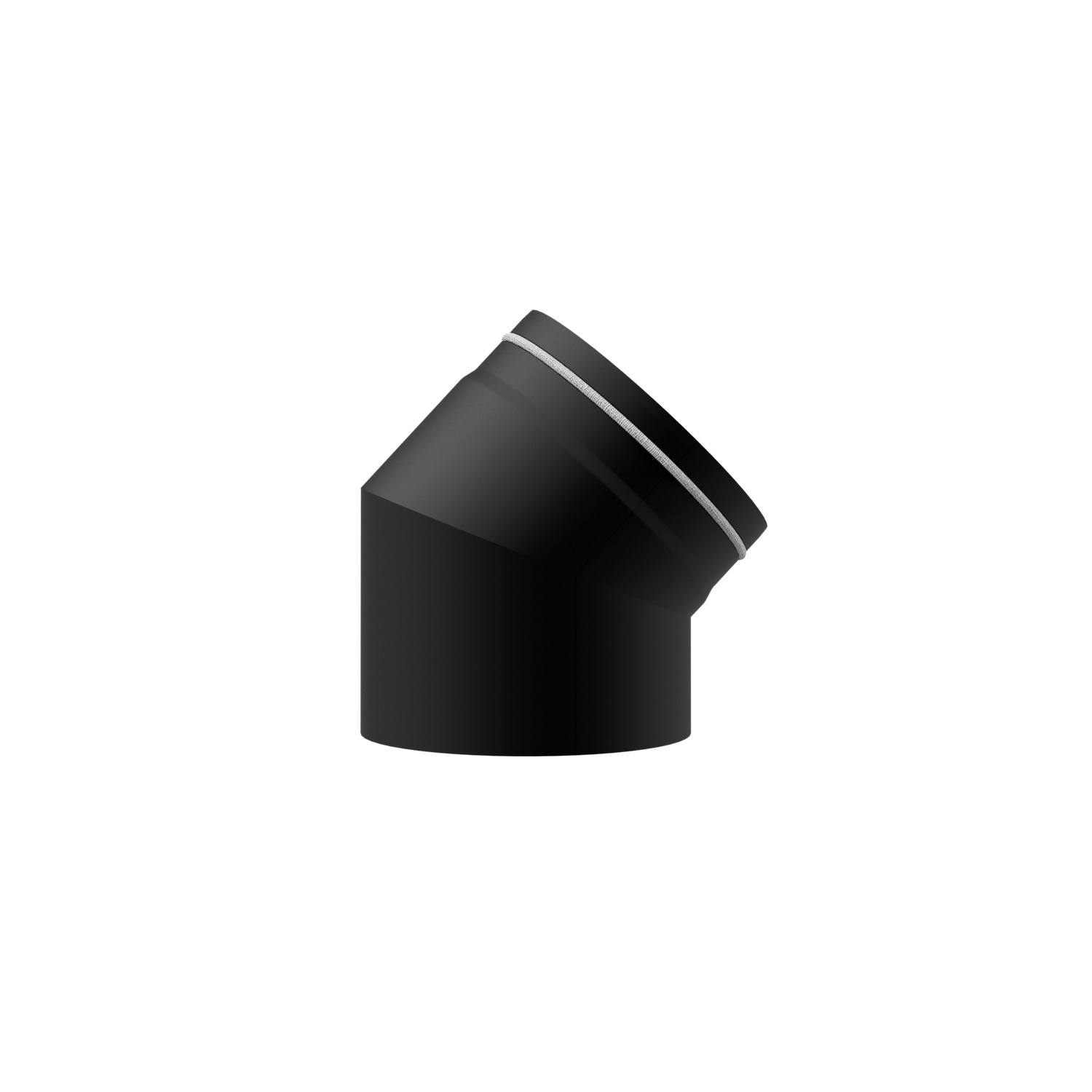 Raik Lifestyle DUO Rauchrohrbogen 180mm schwarz 45° für Rauchrohr / Ofenrohr