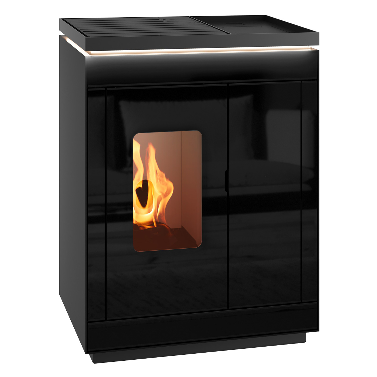 Olsberg Epana Pelletofen Glas Schwarz