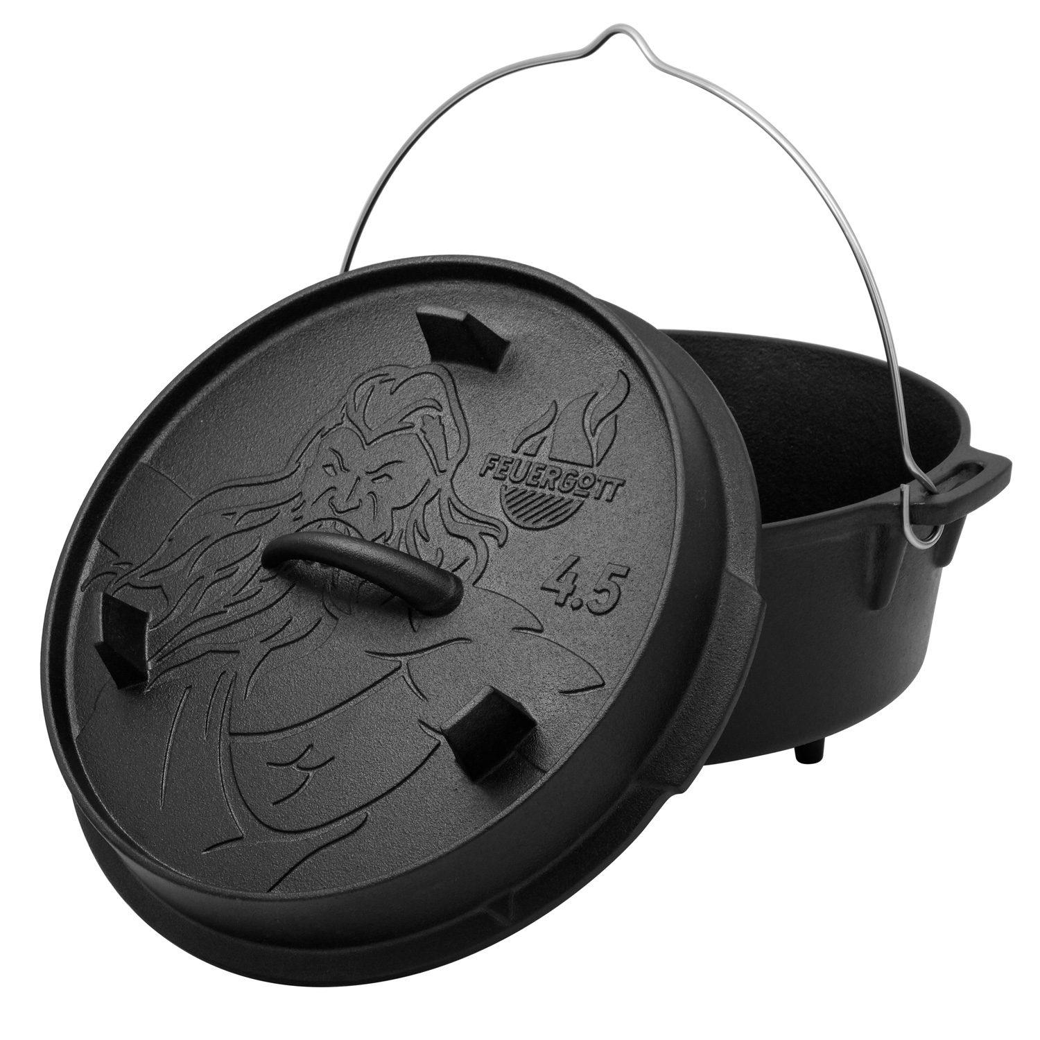 FEUERGOTT Dutch Oven 4,5 l mit Füßen FEUERGOTT Dutch Oven 4,5 l mit Füßen