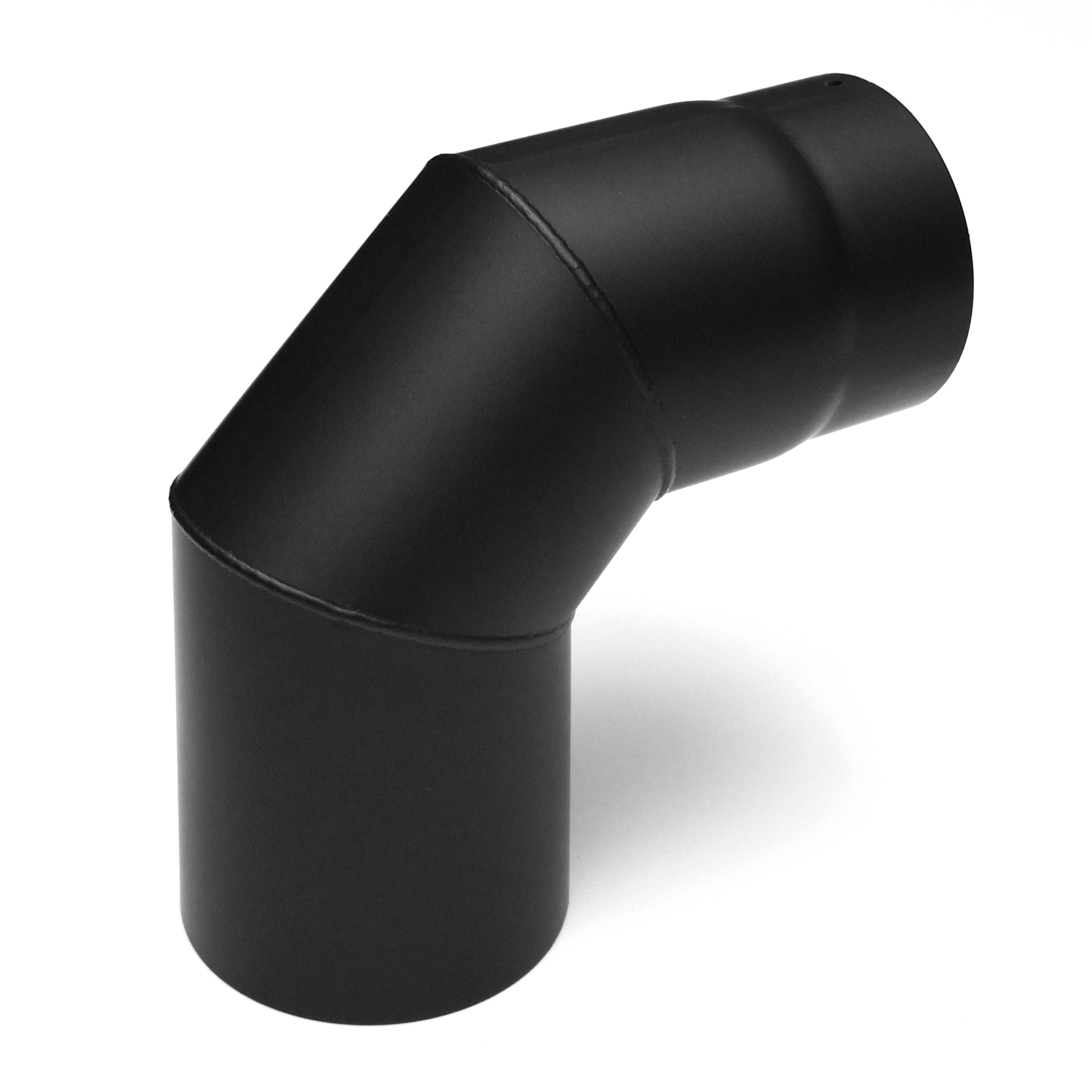 Raik Basic Rauchrohrbogen 160mm schwarz 90° ohne Tür für Rauchrohr / Ofenrohr