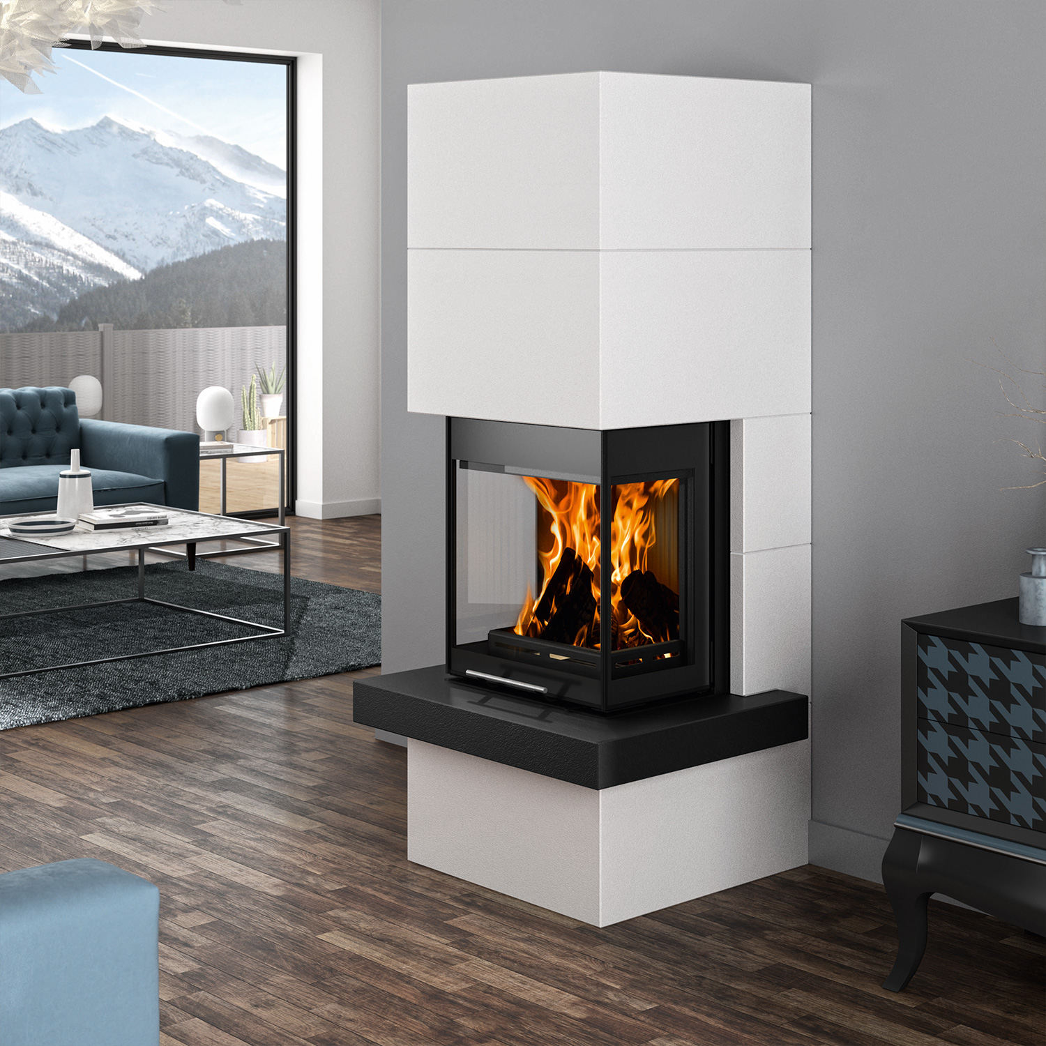 Oranier Club Tre II Kaminbausatz Sims Beton Schiefer Oranier Club Tre II Kaminbausatz Sims Beton Schiefer