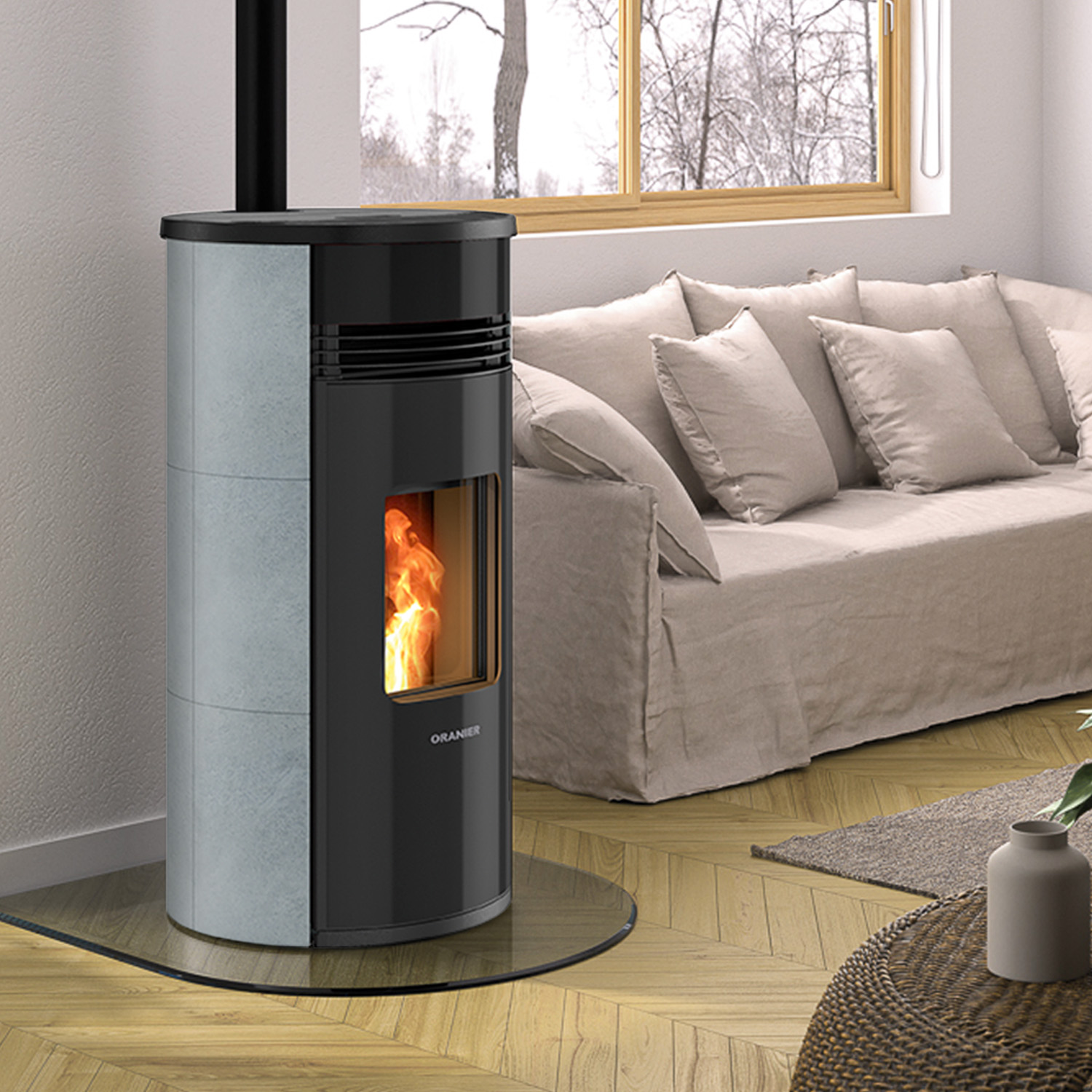 Oranier Sando 60 Pelletofen Speckstein LAS Oranier Sando 60 Pelletofen Speckstein LAS