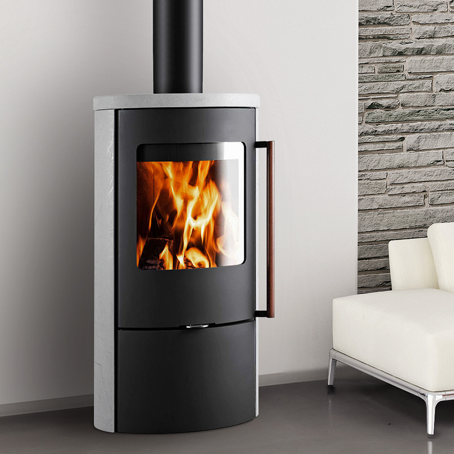 Novaline Carino SK White Mountain Kaminofen