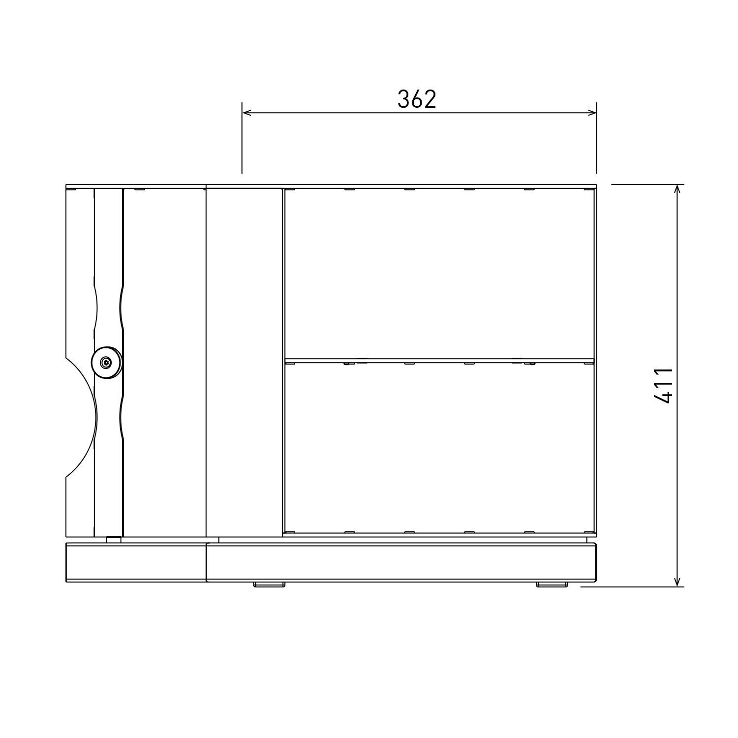 Austroflamm Lux Beistellbox rechts 36 cm Austroflamm Lux Beistellbox rechts 36 cm