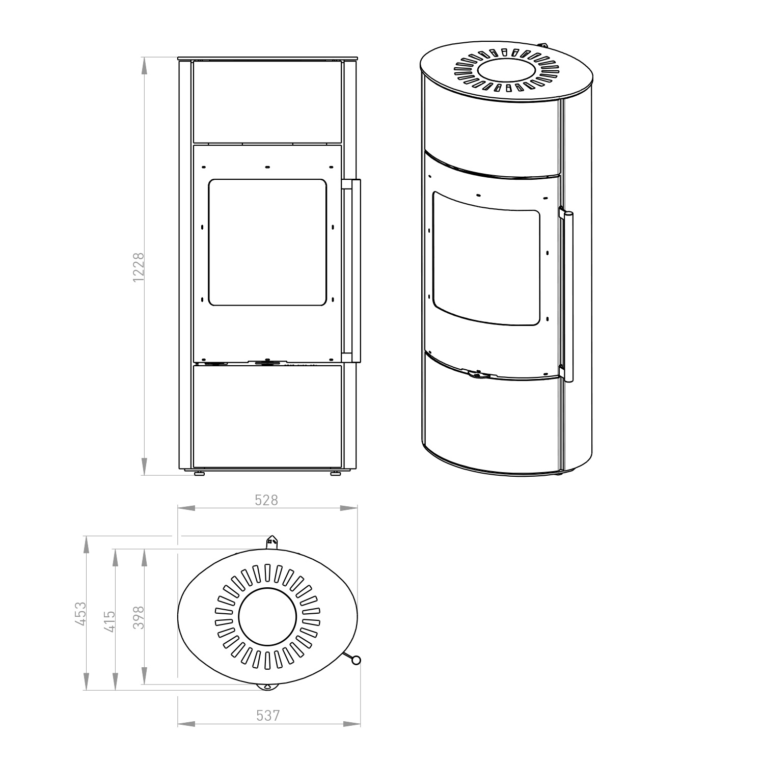 Novaline Carino Plus S Kaminofen