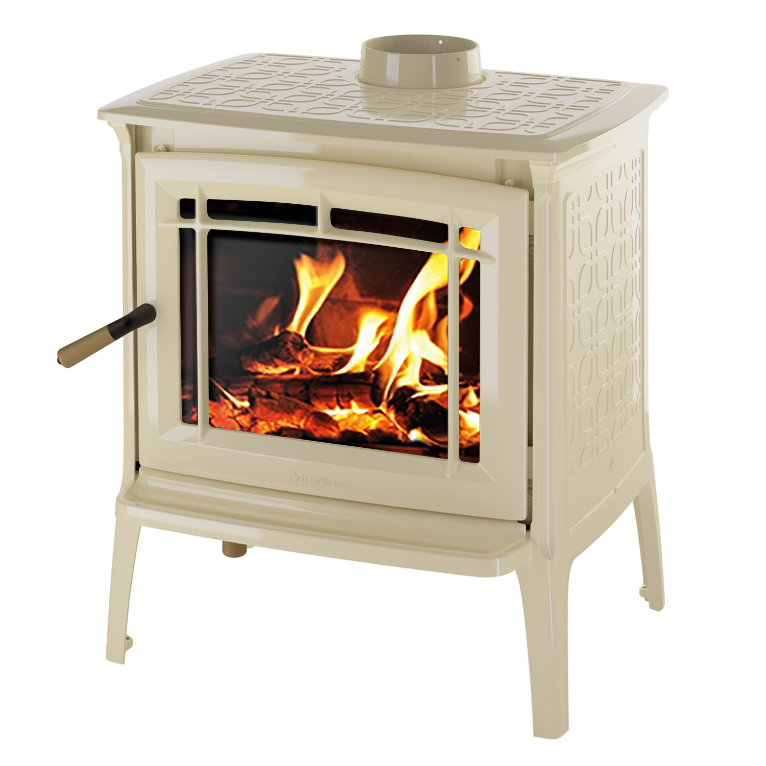 Hergom Shelburne Kaminofen Gusseisen Beige emailliert Hergom Shelburne Kaminofen Gusseisen Beige emailliert