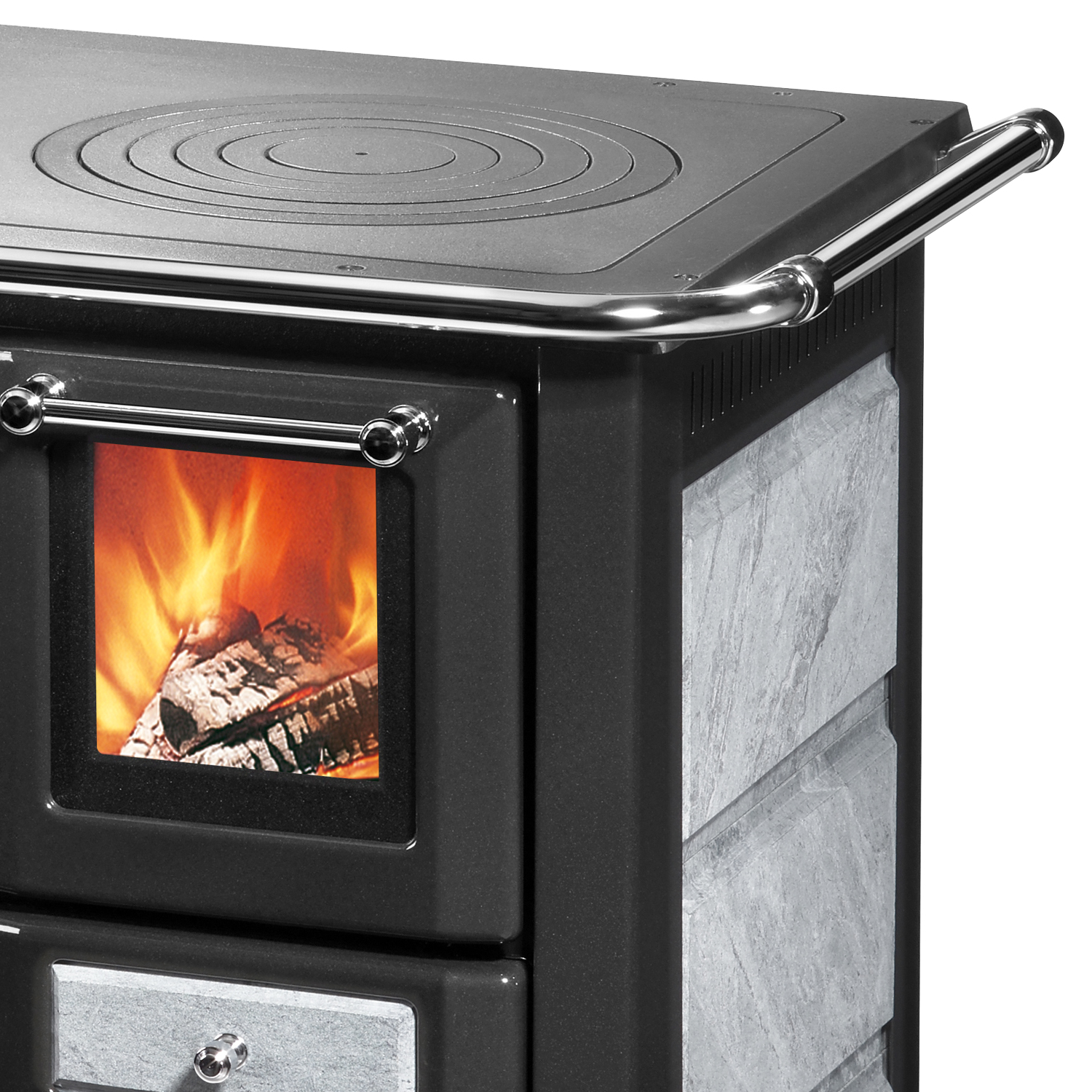 Westminster K 85 F Küchenofen Naturstein, Backfach links Westminster K 85 F Küchenofen Naturstein, Backfach links