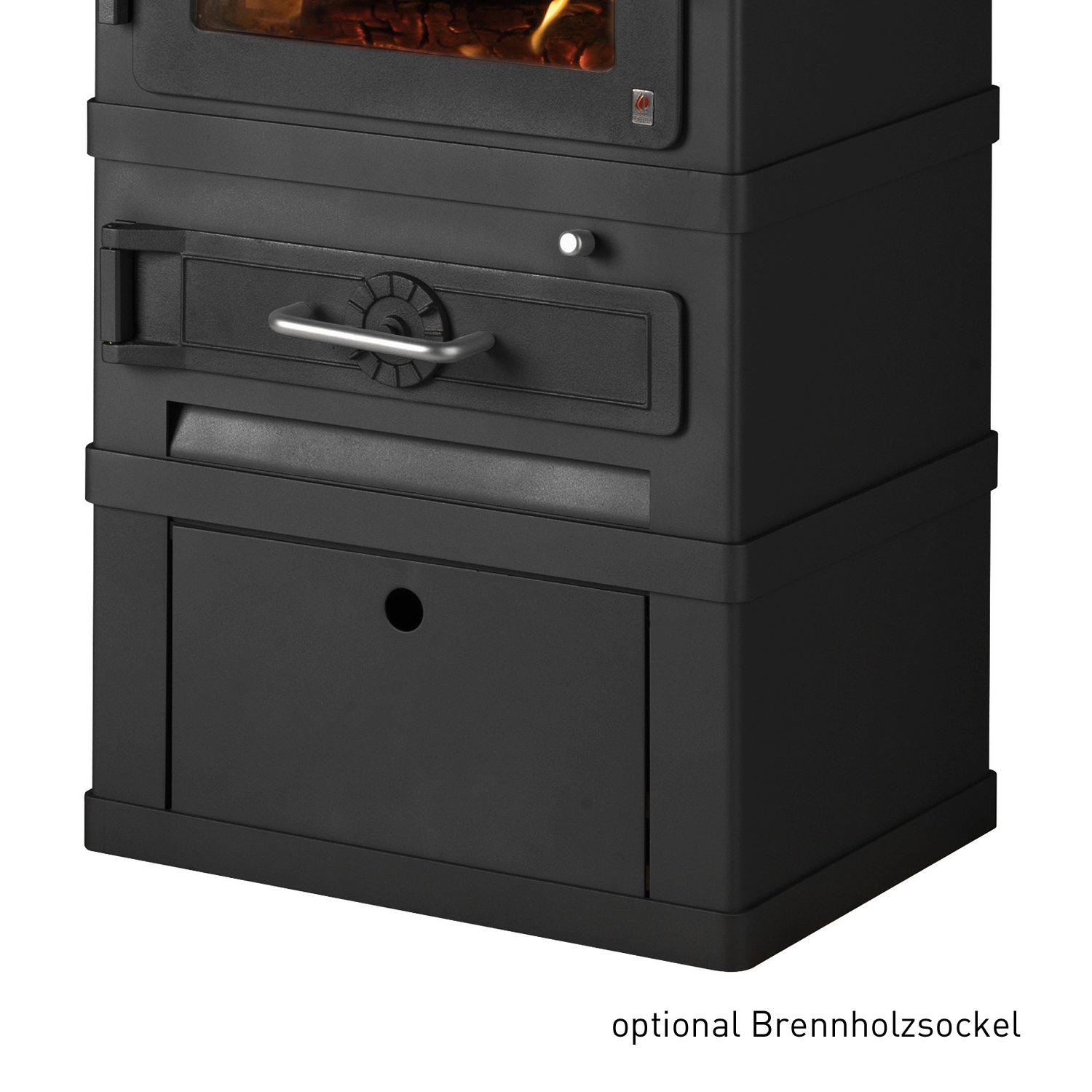 Lotus 2060 Kaminofen Schwarz, Rauchabgang hinten