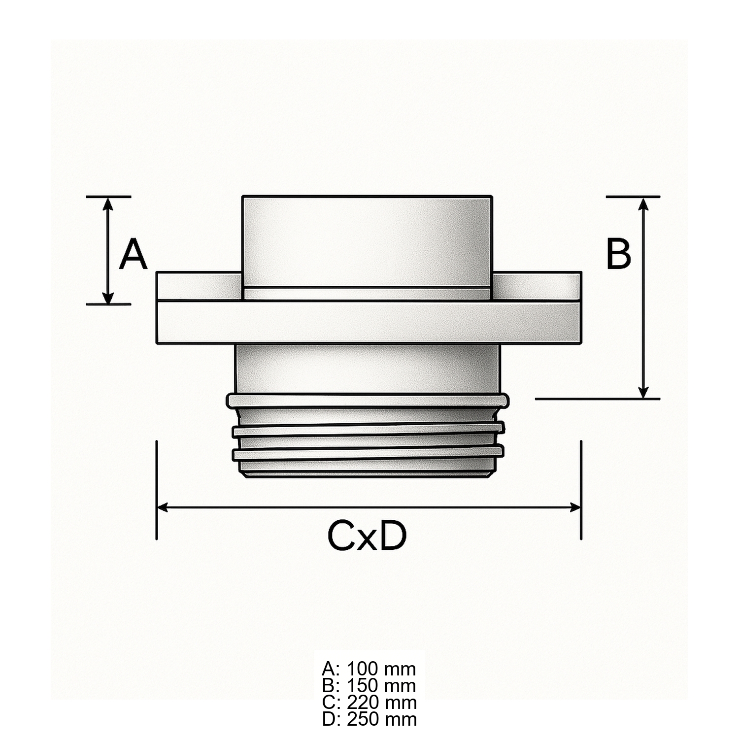 Schiedel PRIMA PLUS Stützplatte Ø130 mm einwandig matt