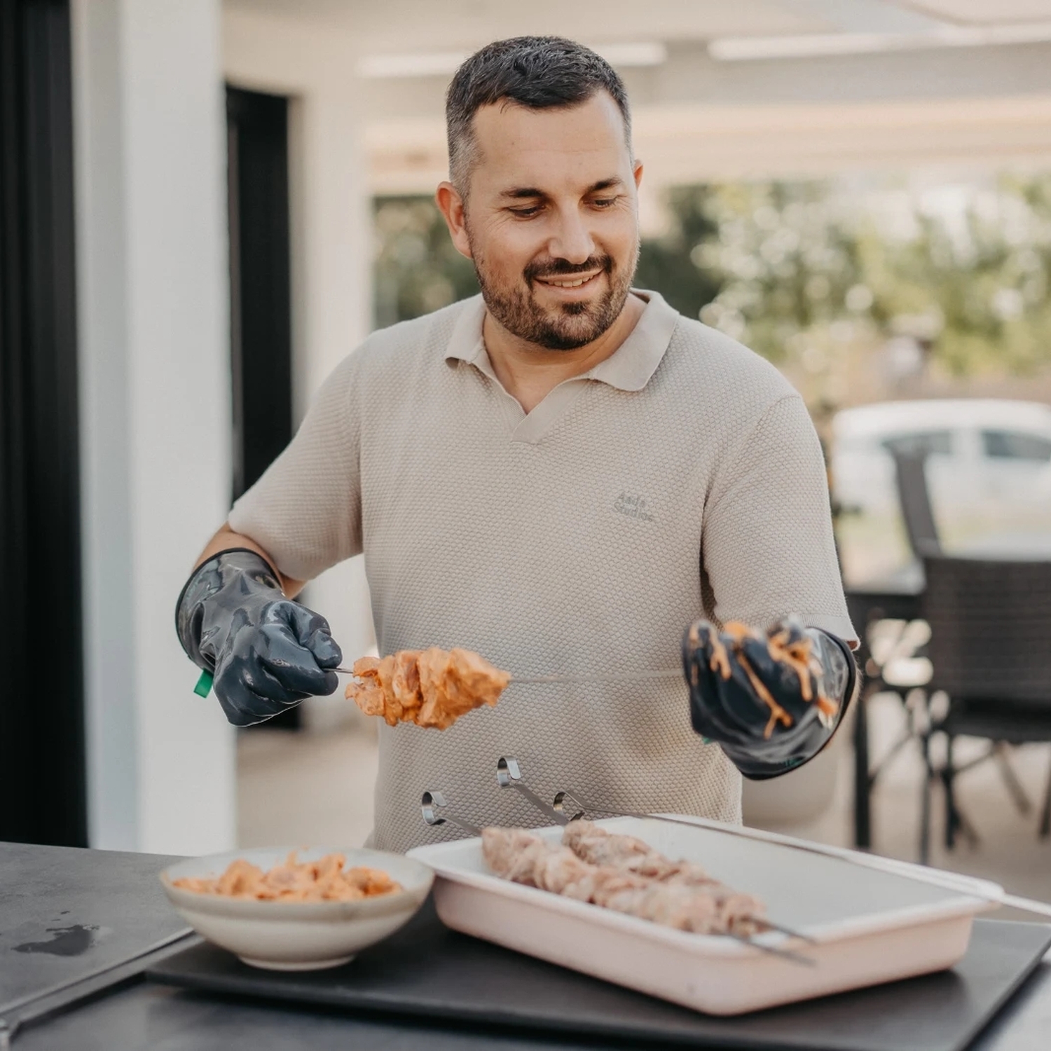 Moesta HeatPro Gloves Grillhandschuhe anthrazit (M)