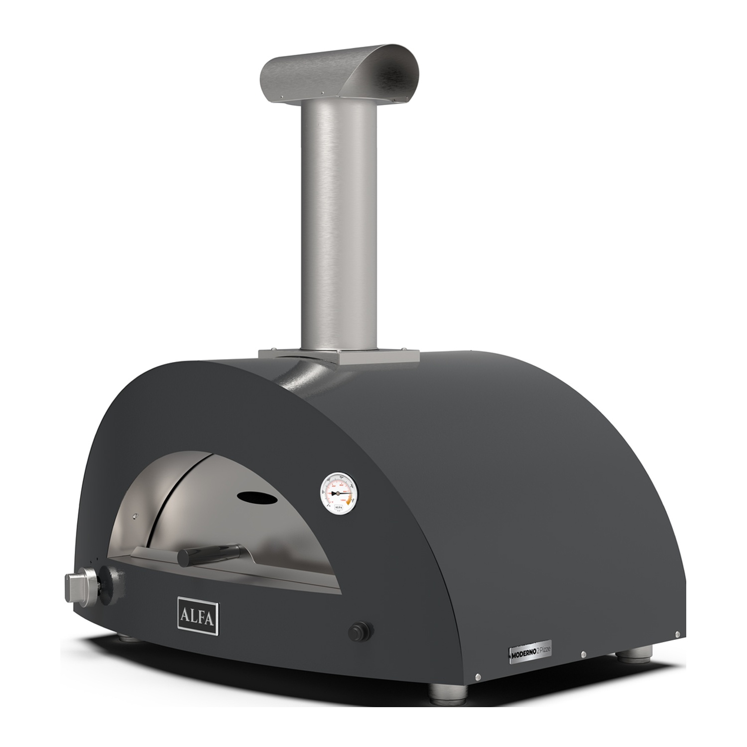 Alfa Moderno 3 Pizze Gas-Pizzaofen schiefergrau 50 mBar