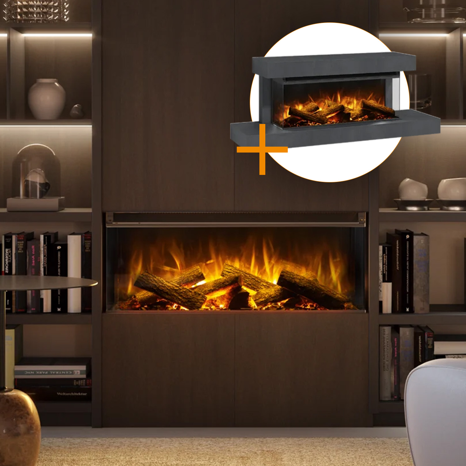 La Nordica Lumen 870 LED Elektrokamin Anthrazit