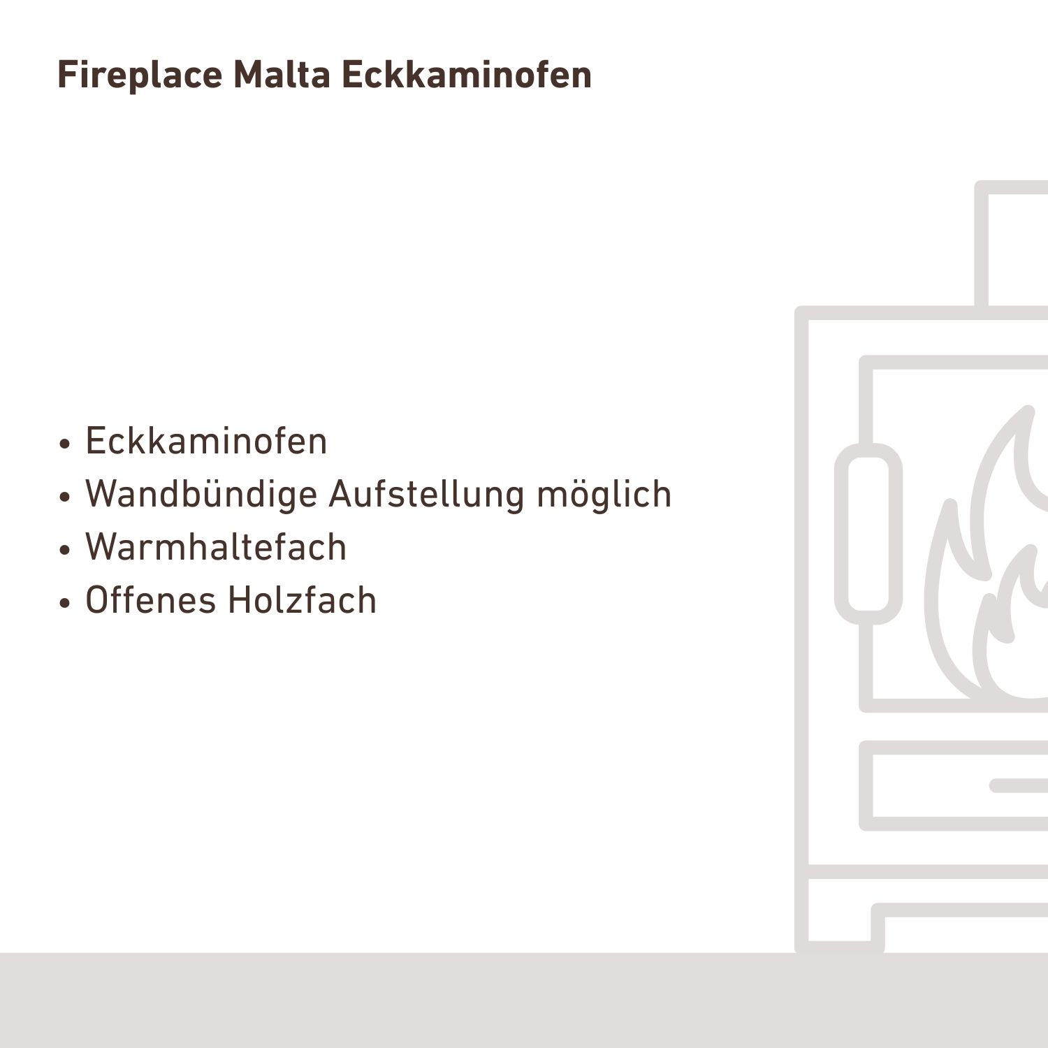 Fireplace Malta Eckkaminofen Stahl Schwarz | Speckstein
