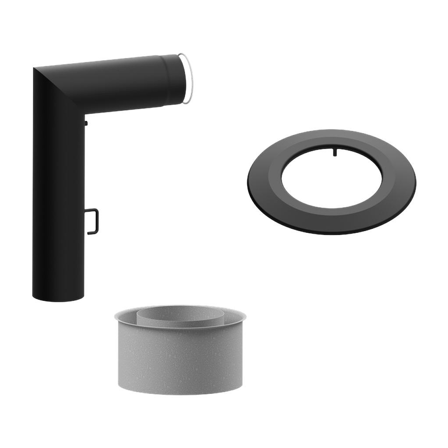 Raik Set WBG Lifestyle 150/90° 2-tlg mit Tür mit Drosselklappe schwarz Raik Set WBG Lifestyle 150/90° 2-tlg mit Tür mit Drosselklappe schwarz