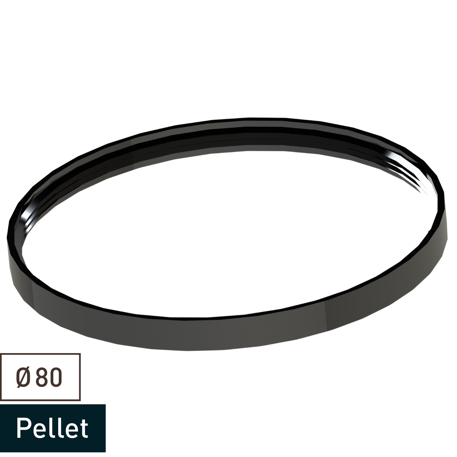 Raik Pelletrohr / Ofenrohr Gummidichtung für INOX 80 mm einwandig schwarz