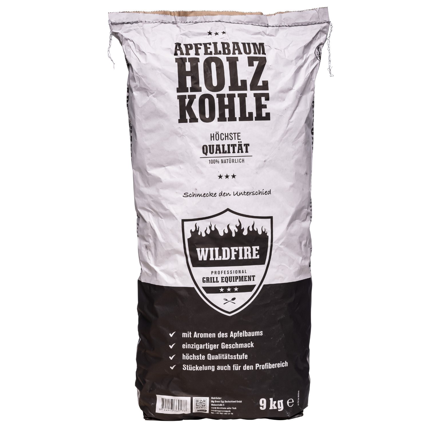 Big Green Egg Apfelbaum Holzkohle Wildfire 9 kg Big Green Egg Apfelbaum Holzkohle Wildfire 9 kg