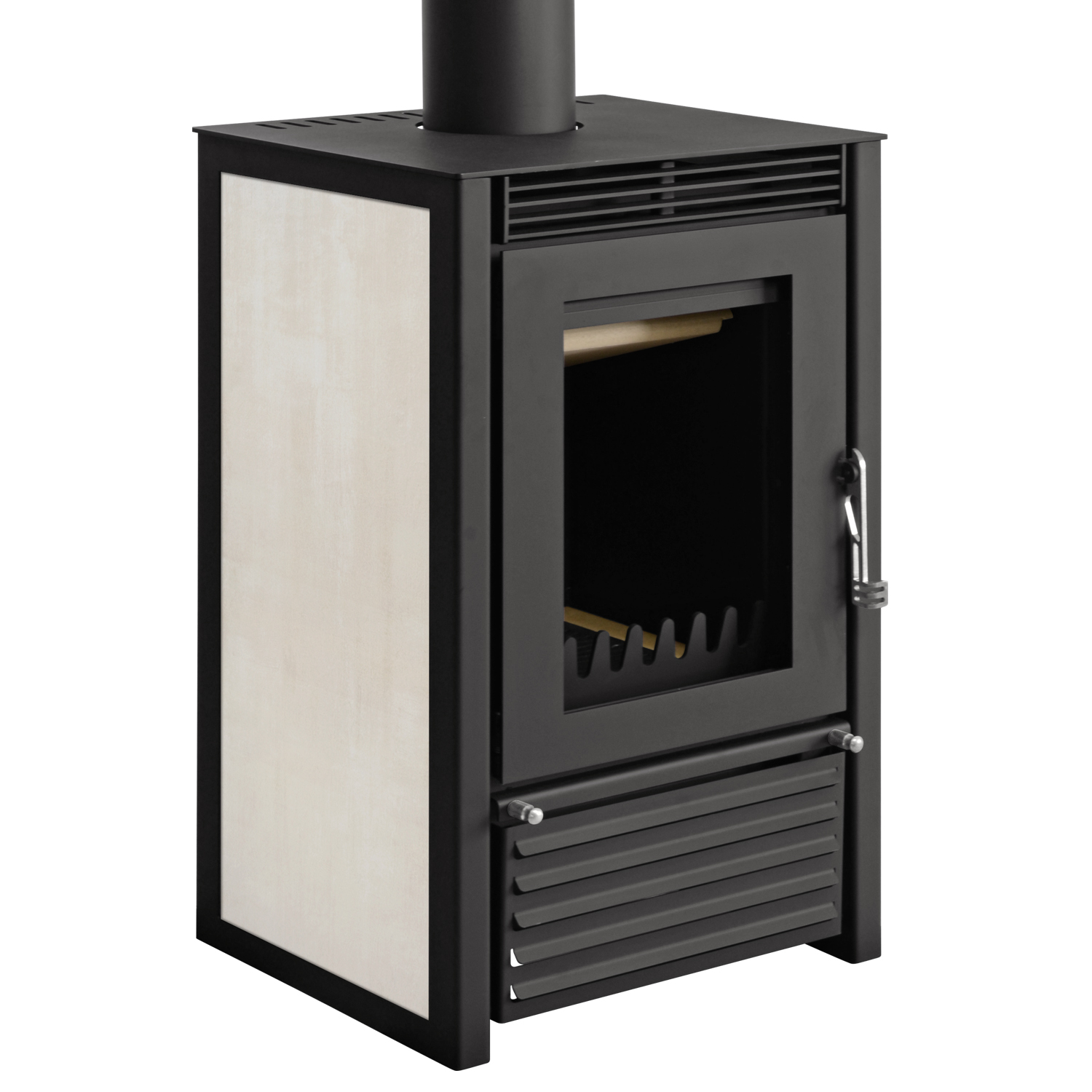 Kaminofen wasserführend Schmitzker Marbella Compact Keramik Beige