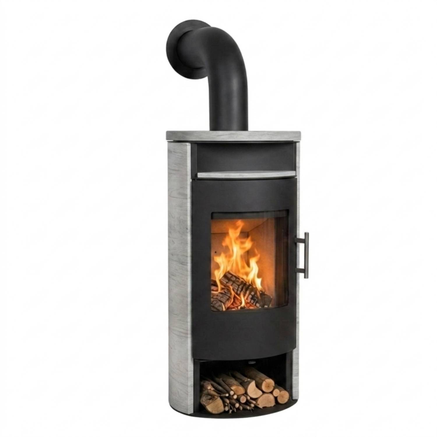Königshütte ARIES 6 kW Naturstein Ivory Kaminofen