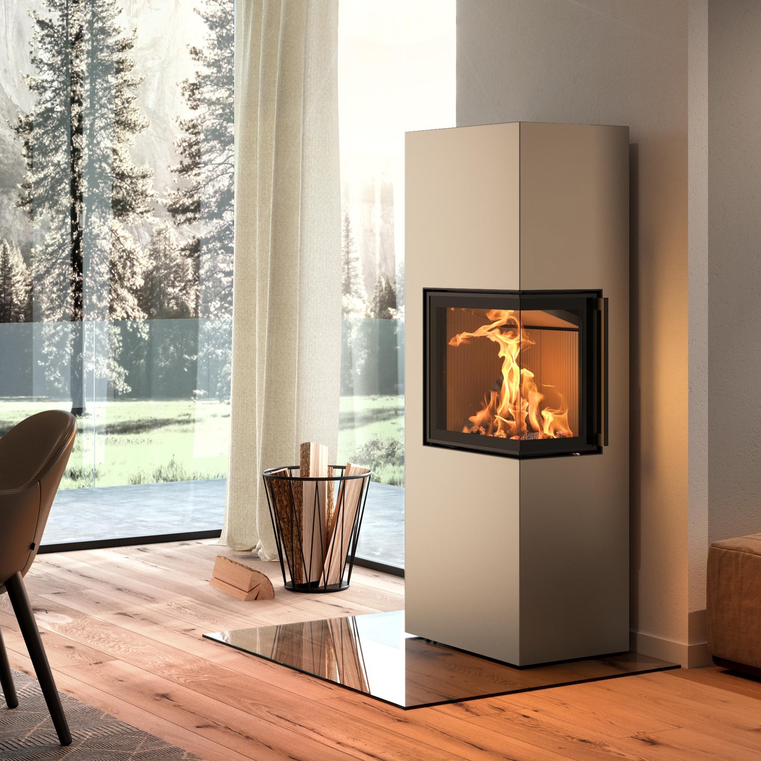 Spartherm Lungo 2R Kaminofen Perle