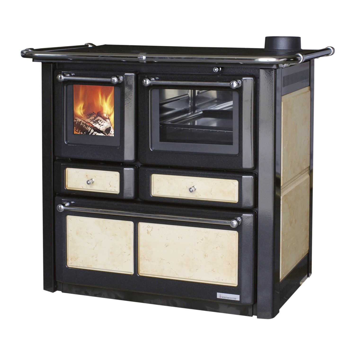 Westminster Holzherd K 85 F II antik Rauchrohranschluss rechts