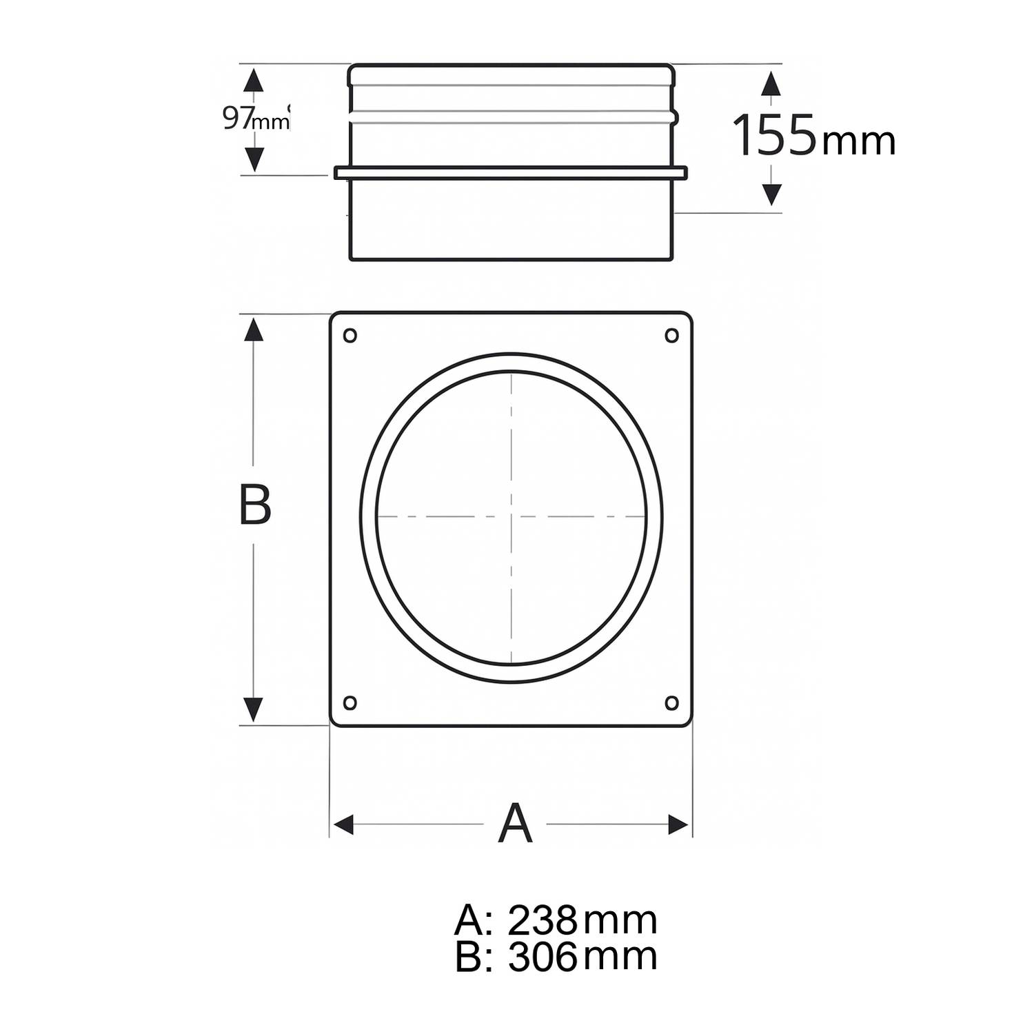 Schiedel ICS Zwischenstütze Ø130 mm doppelwandig glänzend