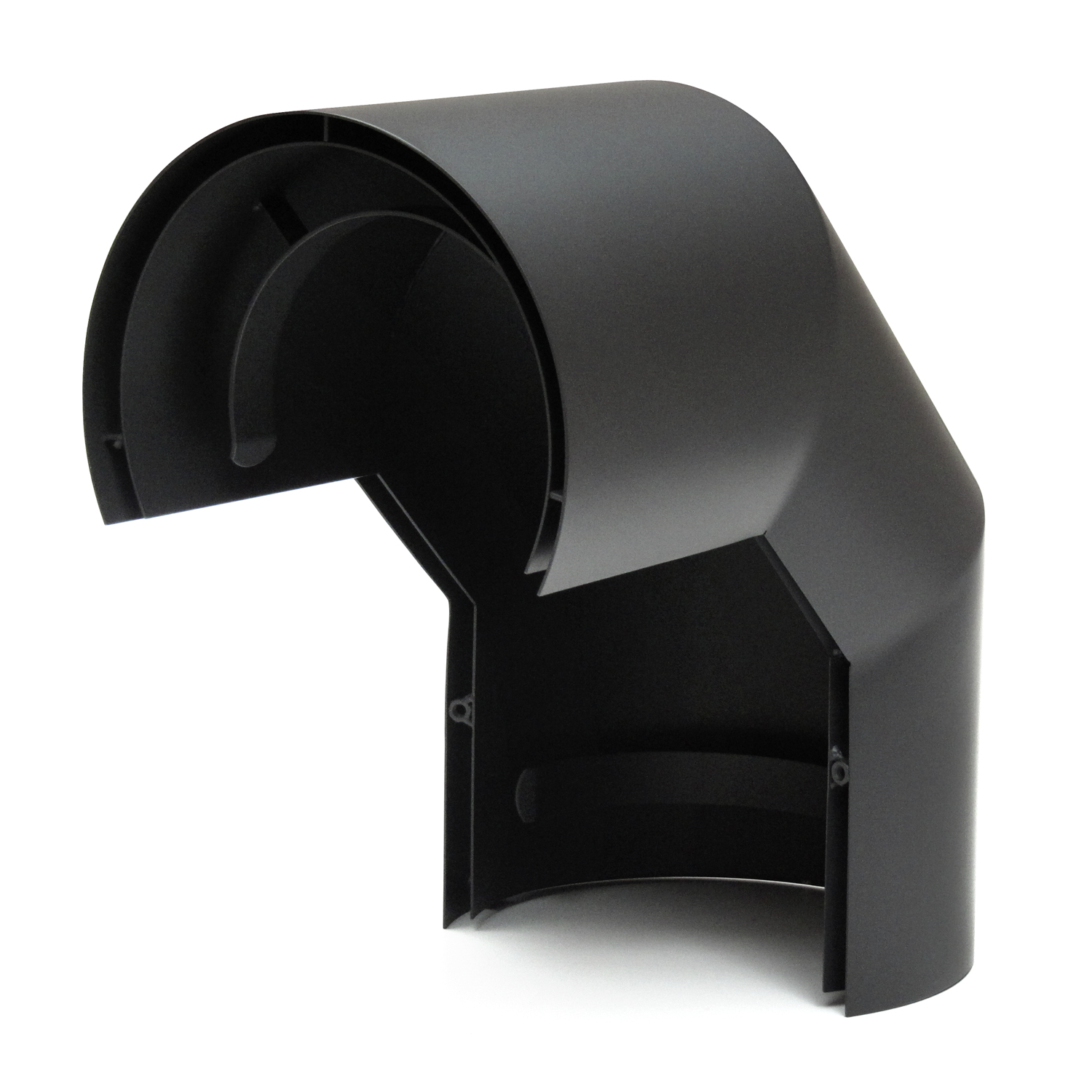 Raik Basic Thermoschild 130mm schwarz doppelt für 3teiligen Bogen 90° für Rauchrohr / Ofenrohr