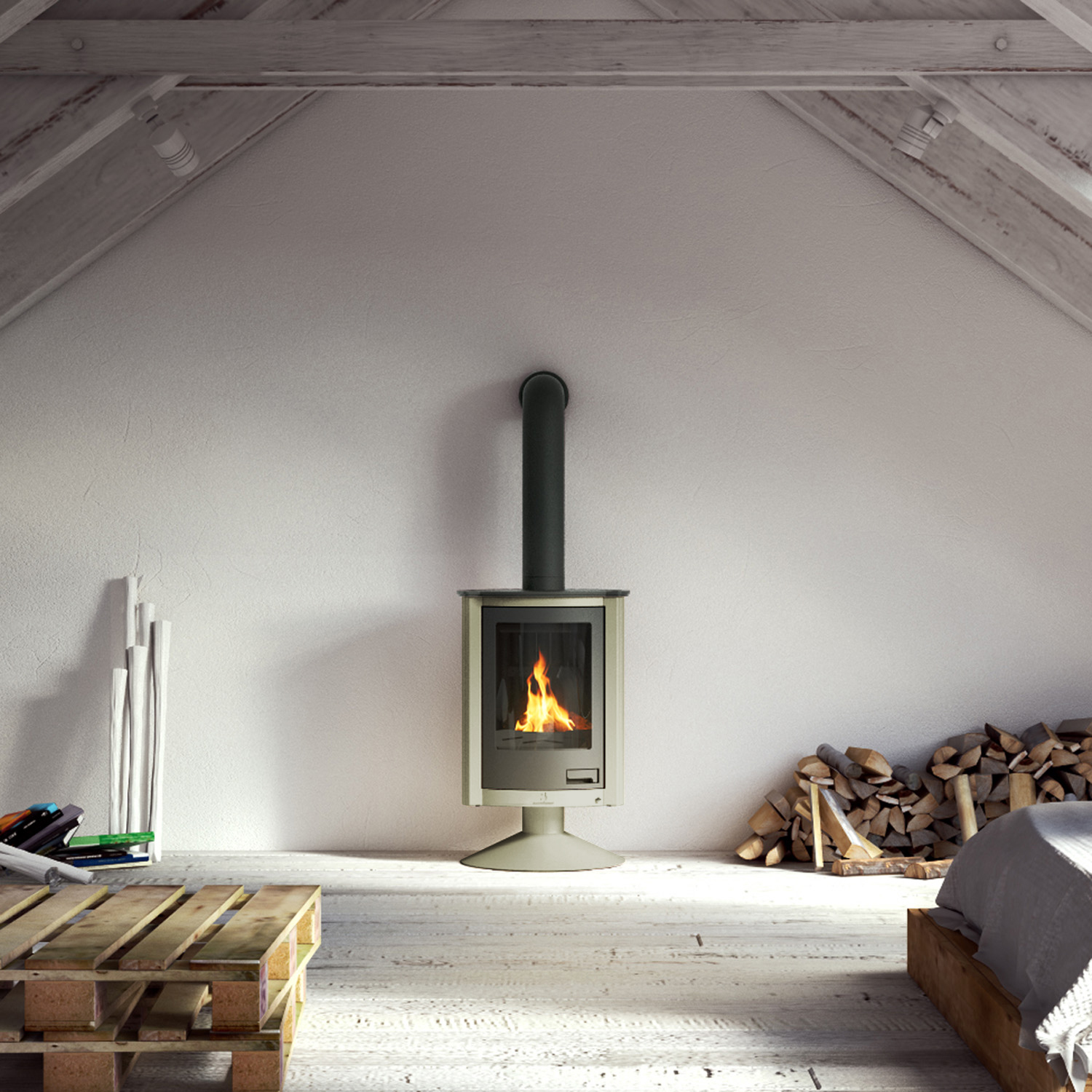 Warmluftofen Masterflamme Piccolo II Olive Warmluftofen Masterflamme Piccolo II Olive