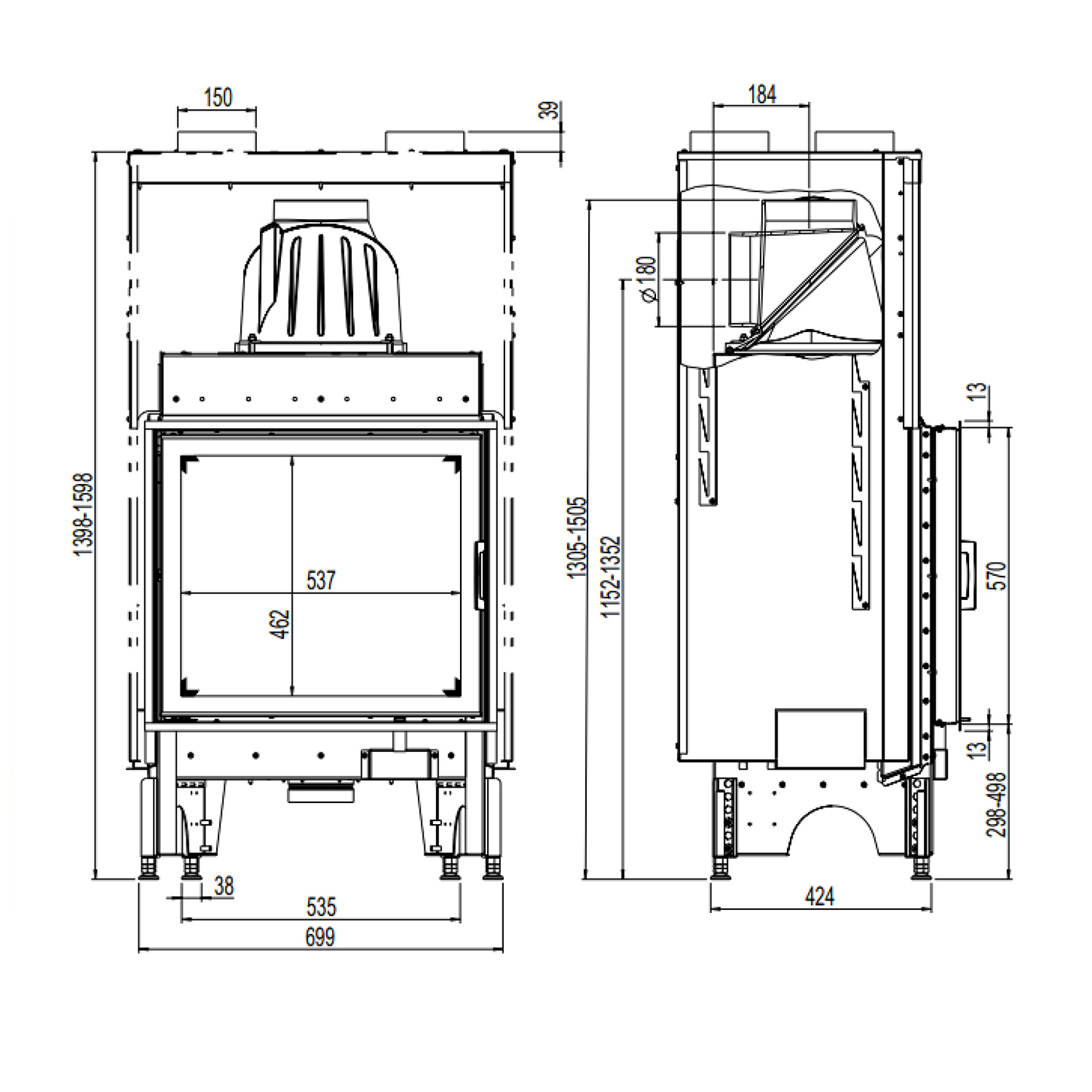 Austroflamm 65x57 K 2.0 Kamineinsatz