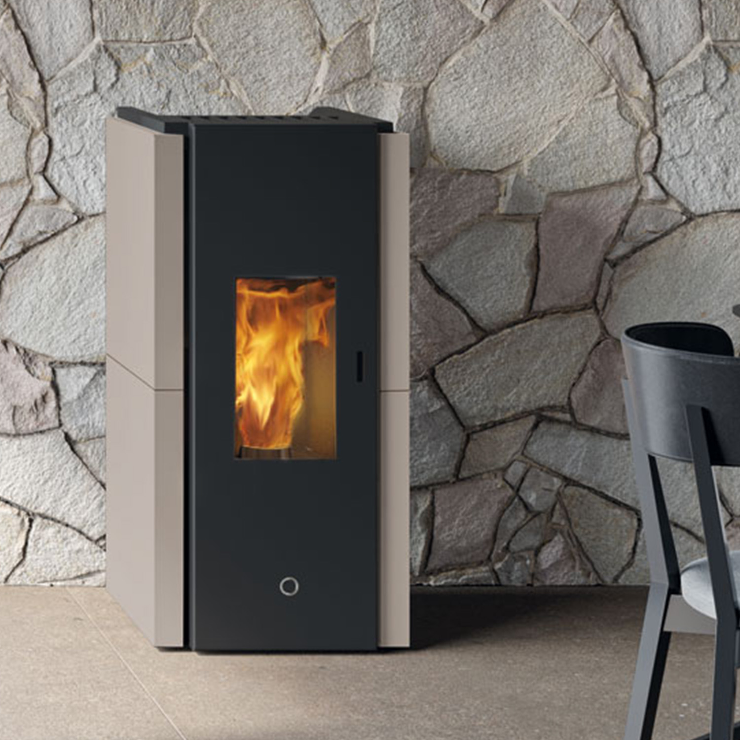 EK63 Zone 80 Evo Pelletofen Stahl Taubengrau