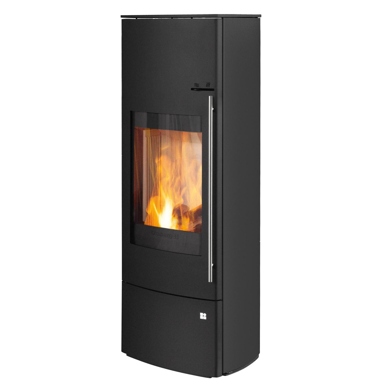 Olsberg Nevado Aqua Compact Wasserführender Kaminofen Stahl Schwarz - Komplett-Set Pufferspeicher 500