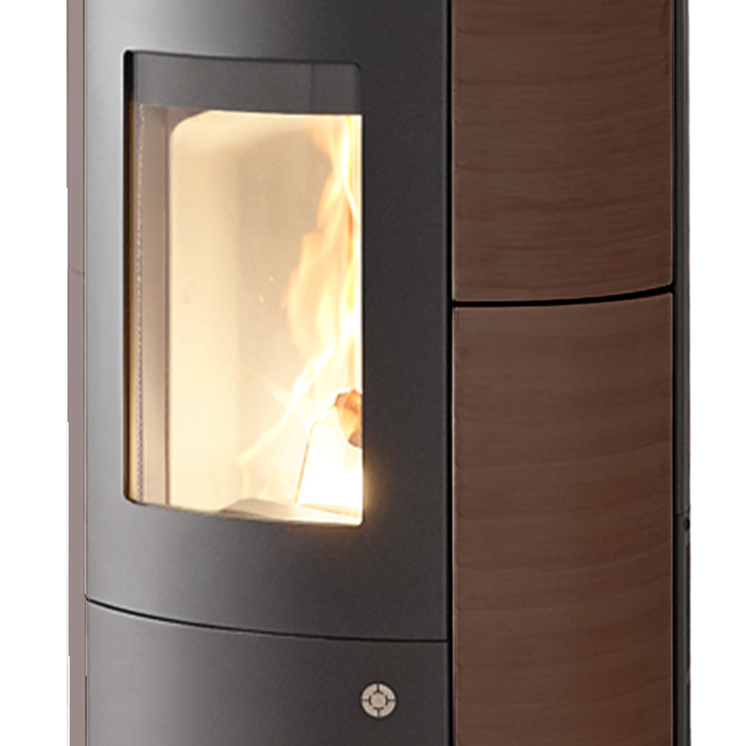 Olsberg Levana Aqua 3.0 Wasserführender Pelletofen Stahl Schwarz/Keramik Caffe Arabica 8kW